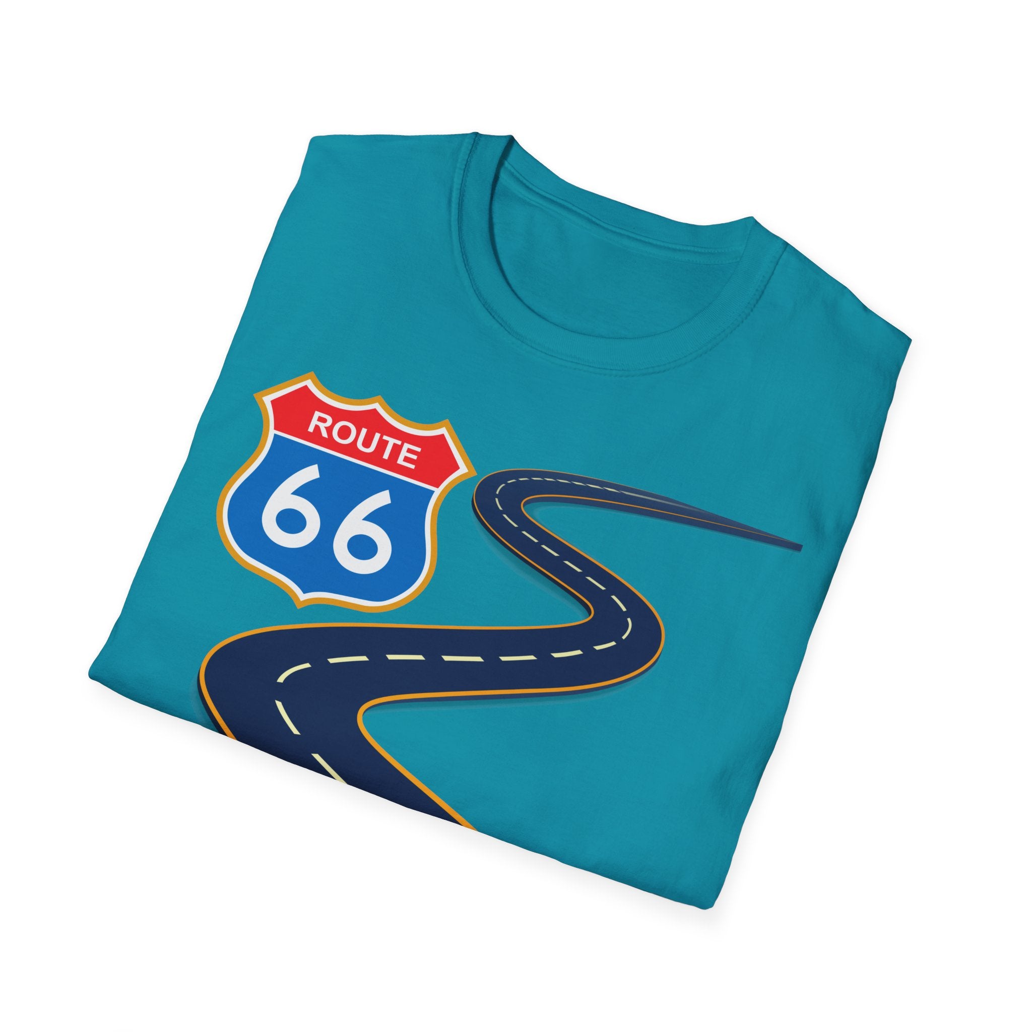 Route 66 Mens and Womans Softstyle T-Shirt, Retro Road Trip Tee, Vintage Highway Shirt, Travel Adventure Top, Unisex Graphic Tee