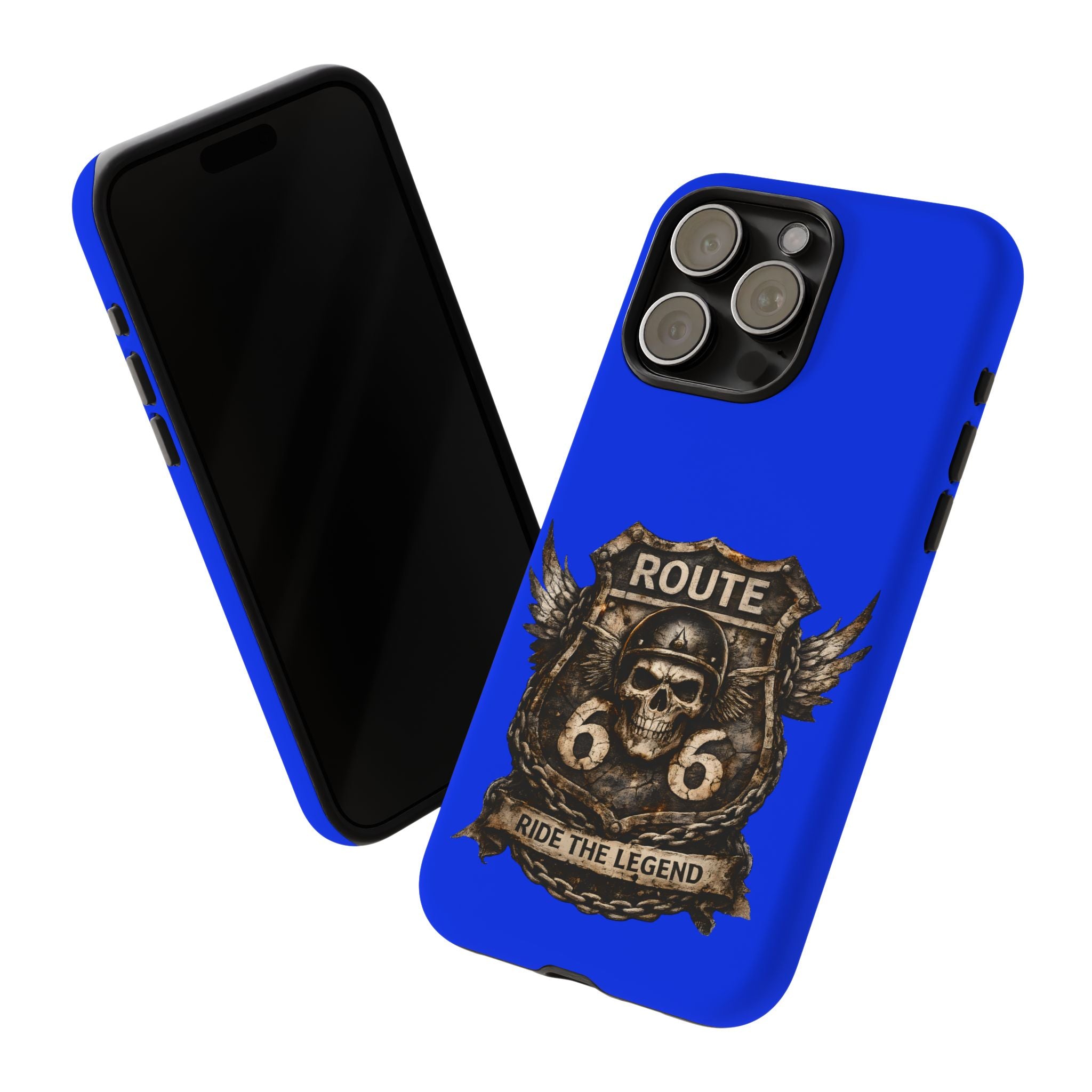 Route 66 Skull Helmet phone case | Motorcycle emblem, Ride the Legend