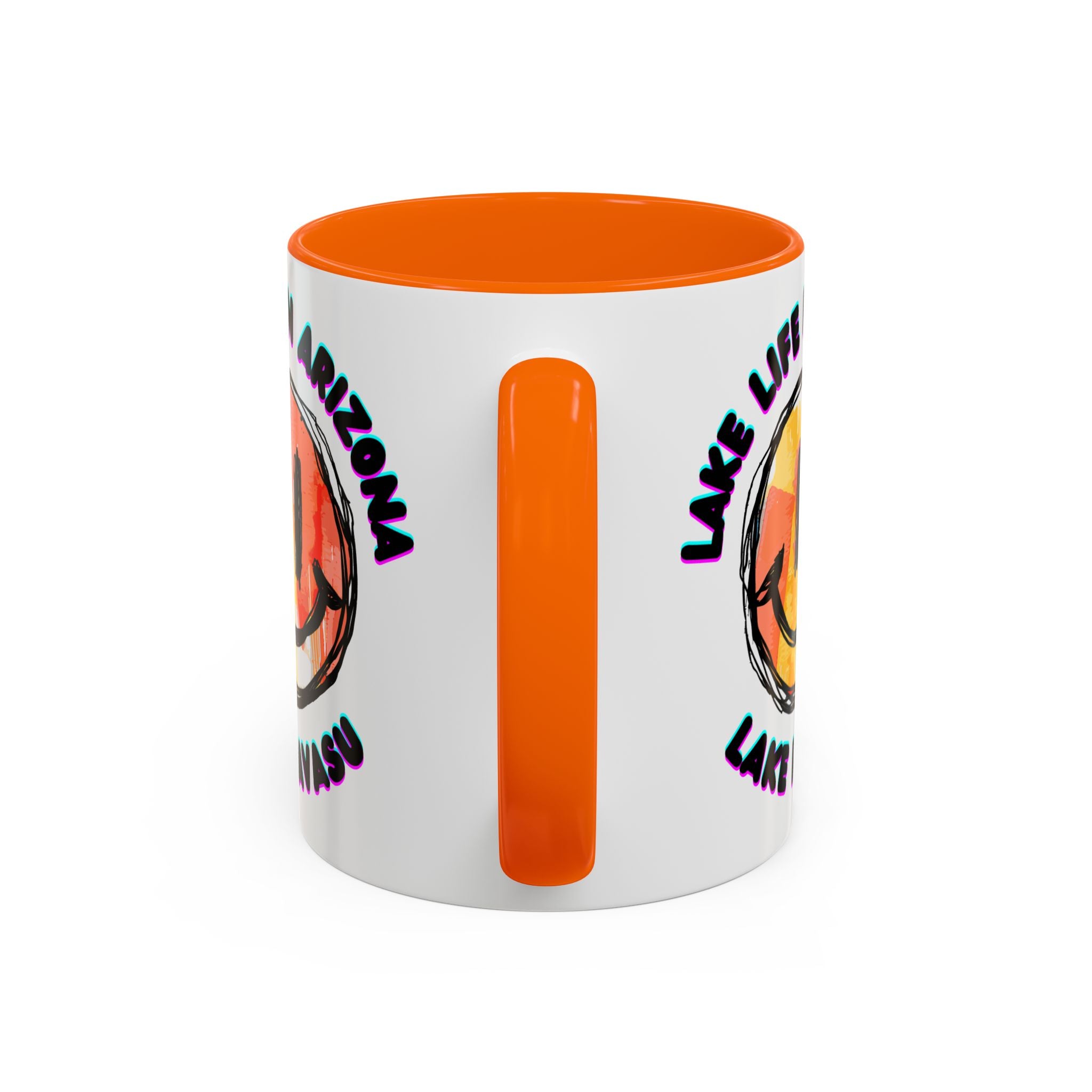Lake Life in Arizona Smiley Mug | Lake Havasu Accent Coffee Mug