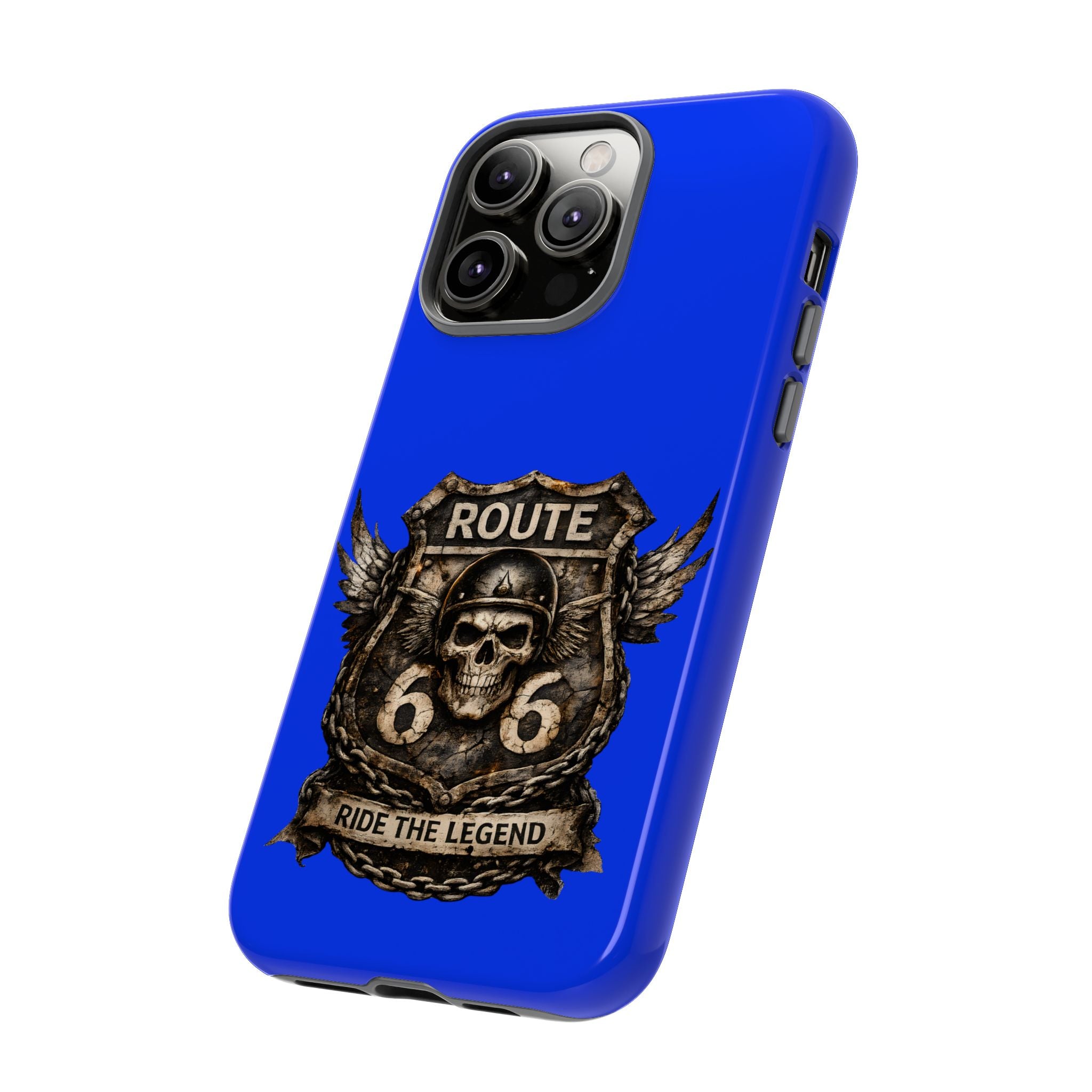 Route 66 Skull Helmet phone case | Motorcycle emblem, Ride the Legend