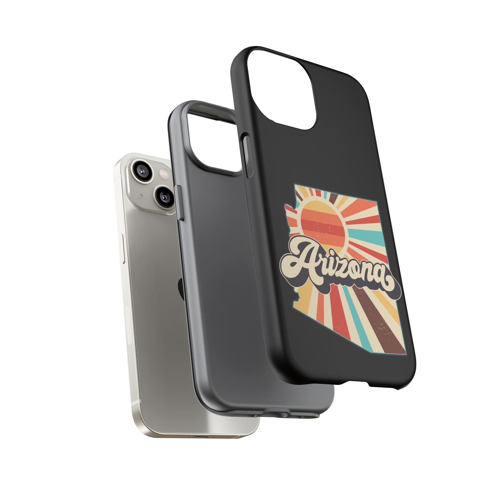 Arizona State Outline Retro Sunset Phone Case | AZ Tough Case