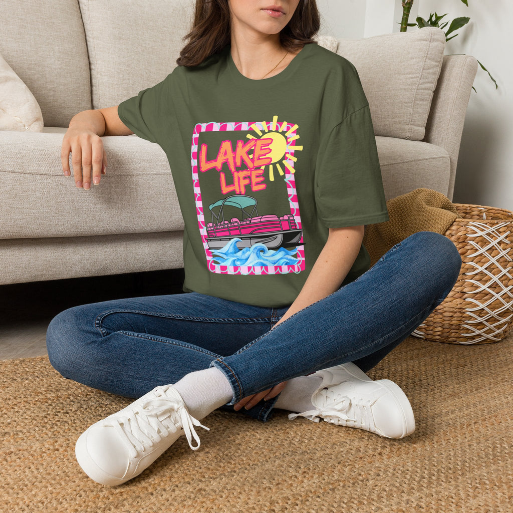 Lake Life Pontoon Boat T-Shirt | Summer Lake Vibes