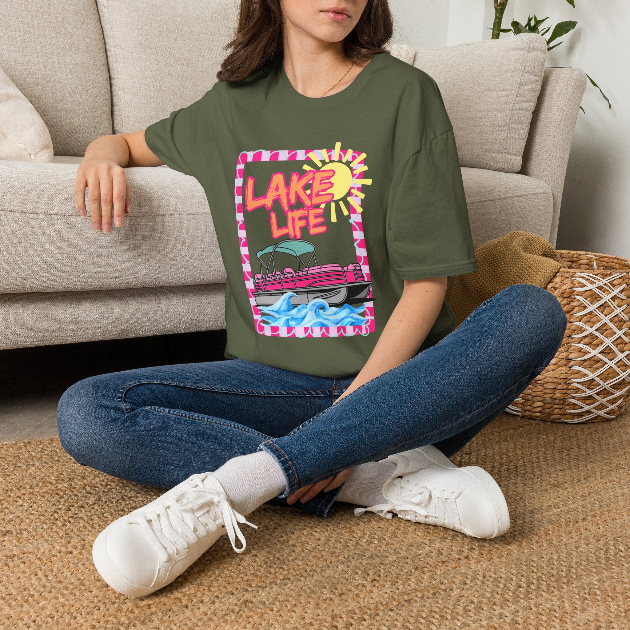 Lake Life Pontoon Boat T-Shirt | Summer Lake Vibes