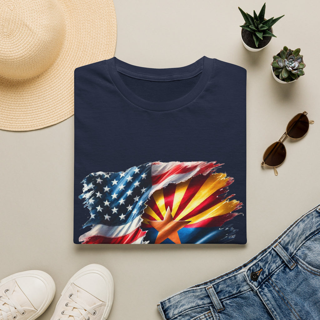 Arizona Flag with American Flag T-Shirt | Patriotic State Pride Tee