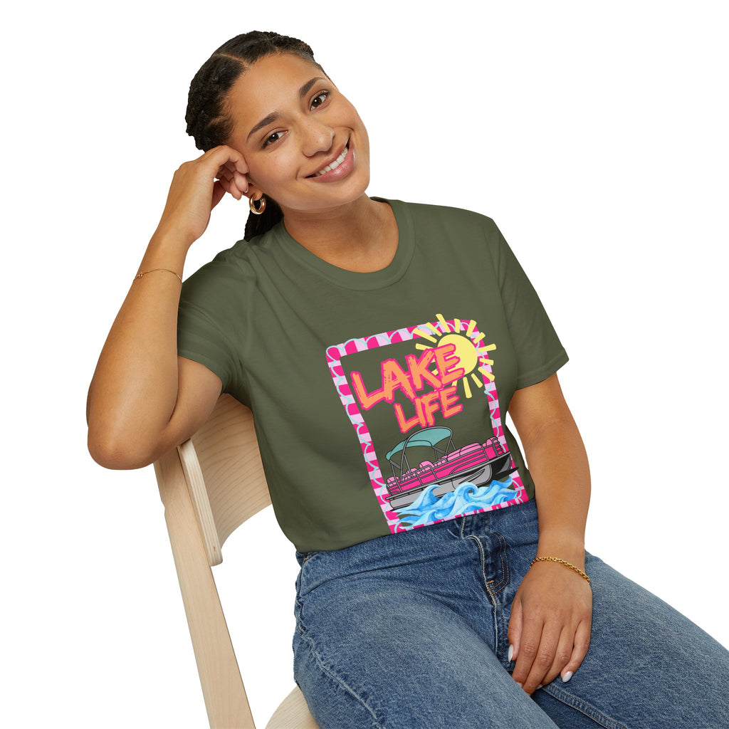 Lake Life Pontoon Boat T-Shirt | Summer Lake Vibes