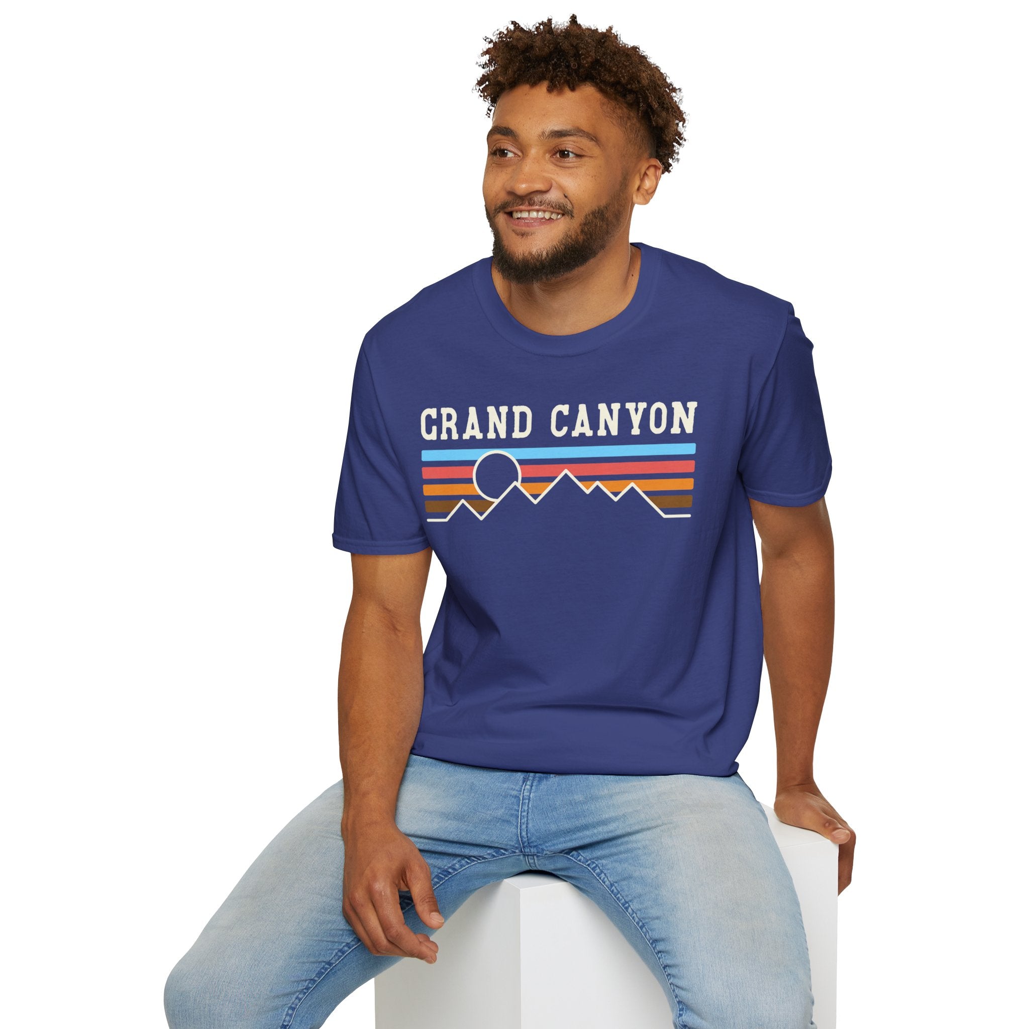 Grand Canyon Retro Sunset T-Shirt | Printed Front and Back National Park Landscape