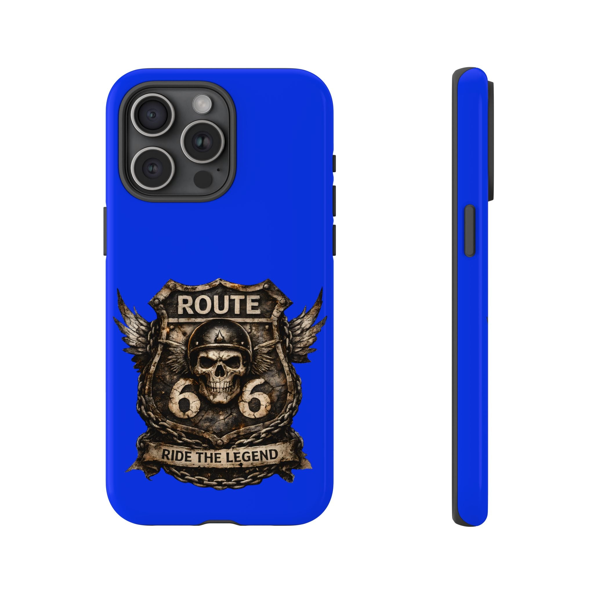 Route 66 Skull Helmet phone case | Motorcycle emblem, Ride the Legend
