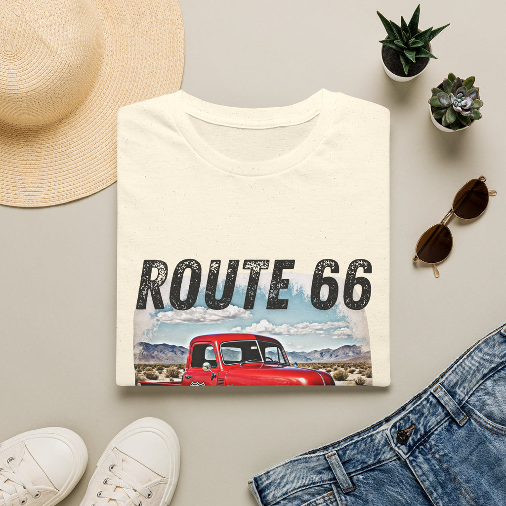 Route 66 Red Vintage Truck T-Shirt | Retro Highway Graphic