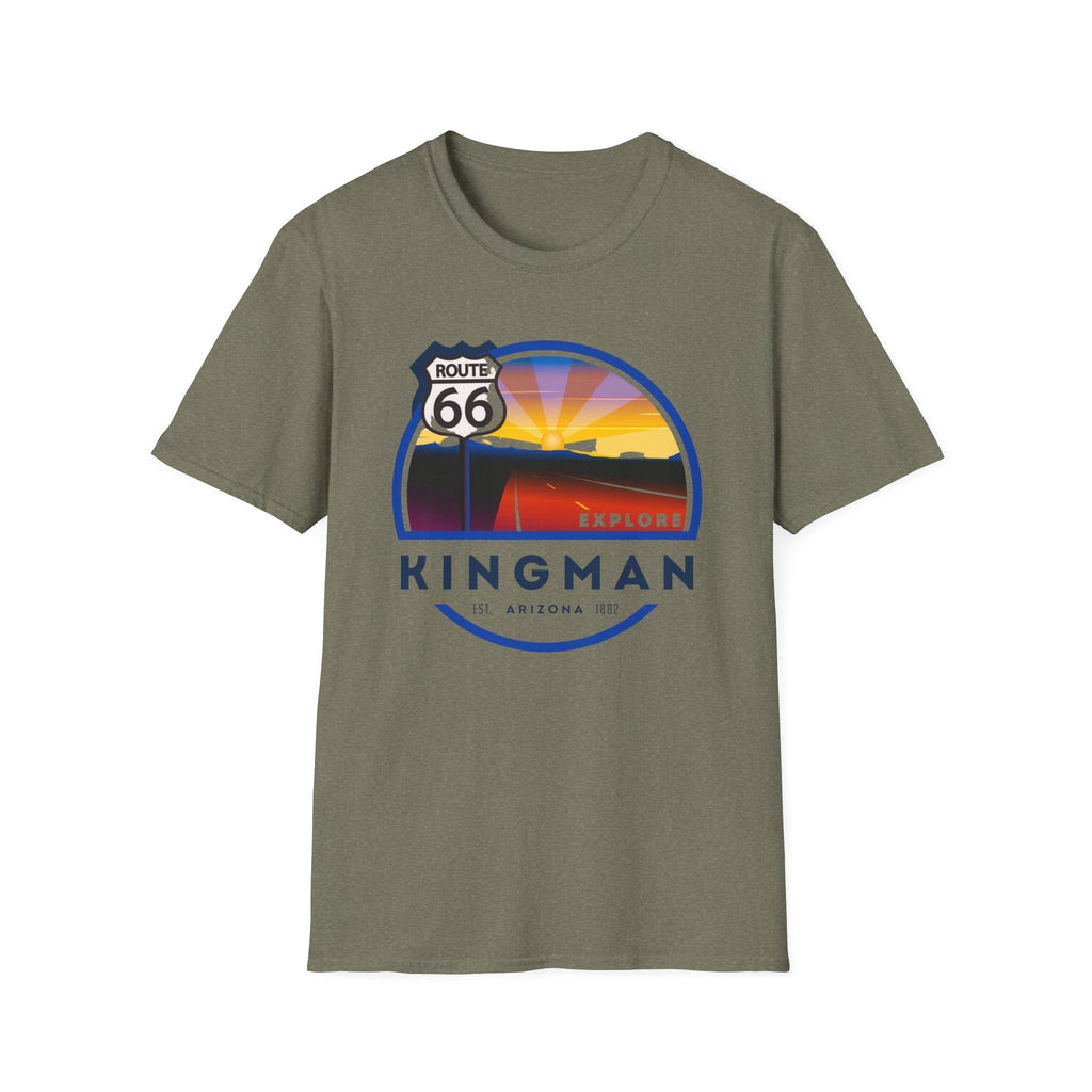 Route 66 Kingman Arizona T-Shirt — Vintage Sunset Explore Graphic Tee