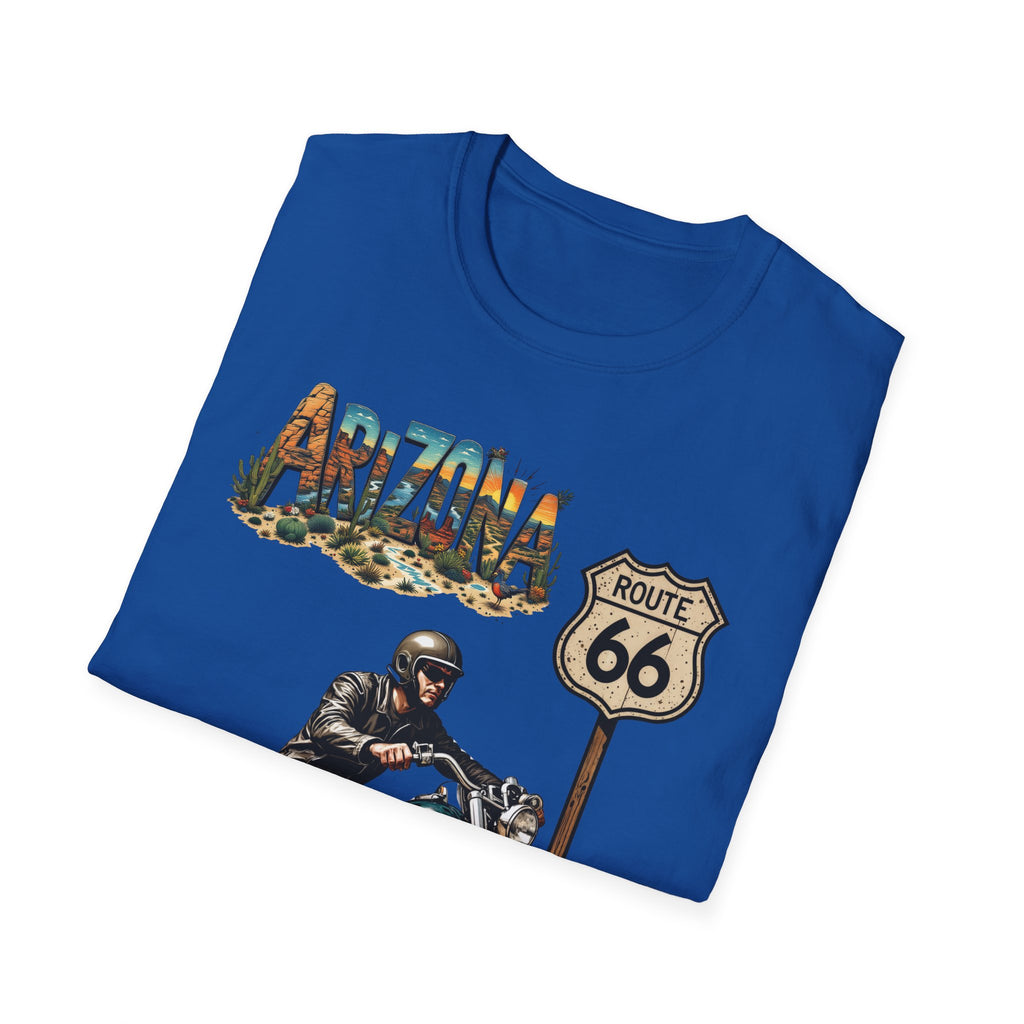Arizona Route 66 Motorcycle T-Shirt | Biker Road Trip Tee