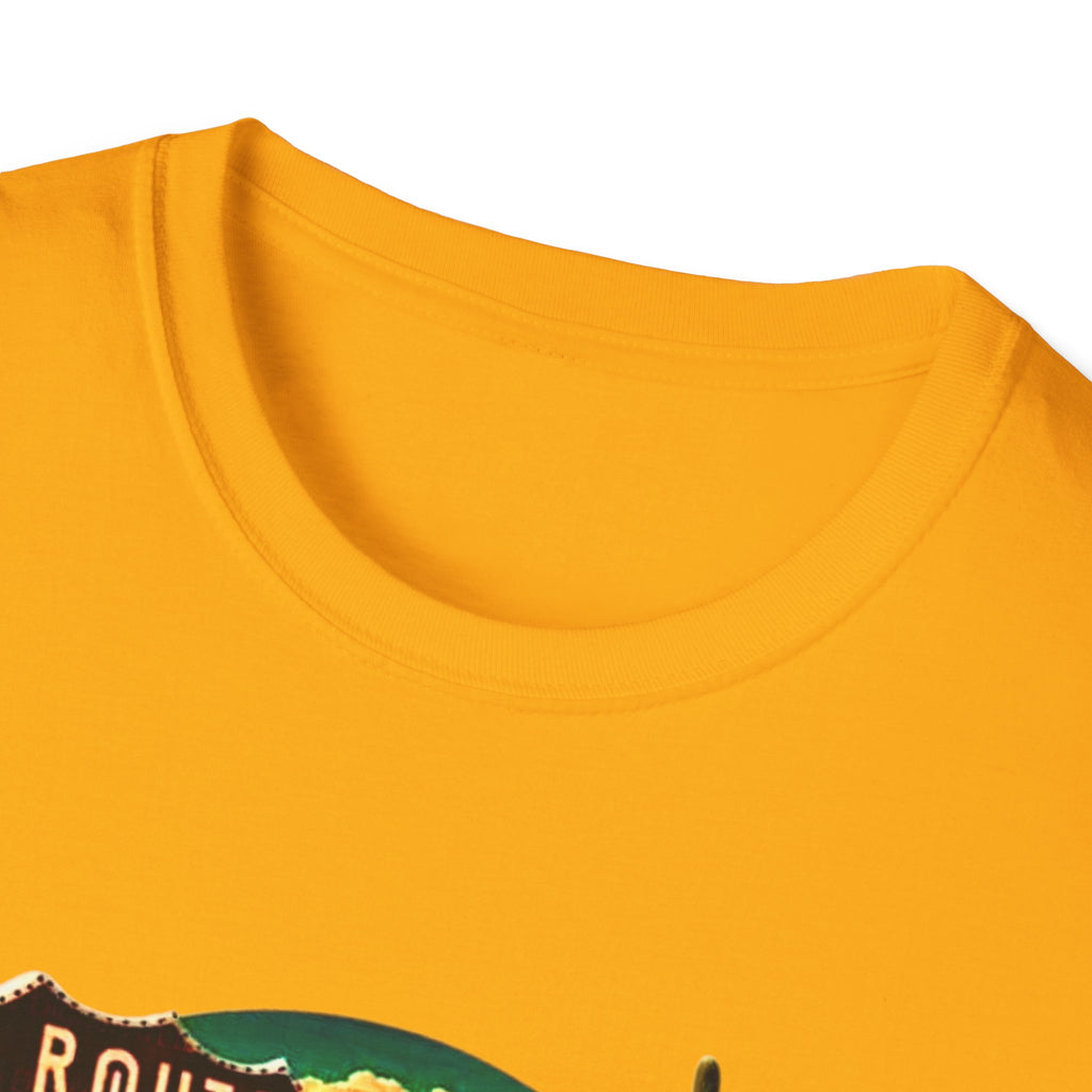 Route 66 Mens and Womans Softstyle T-Shirt, Unisex Retro Vintage Tee, Road Trip Travel Shirt, Hipster Graphic Top, Americana Clothing
