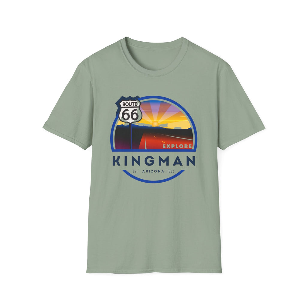 Route 66 Kingman Arizona T-Shirt — Vintage Sunset Explore Graphic Tee