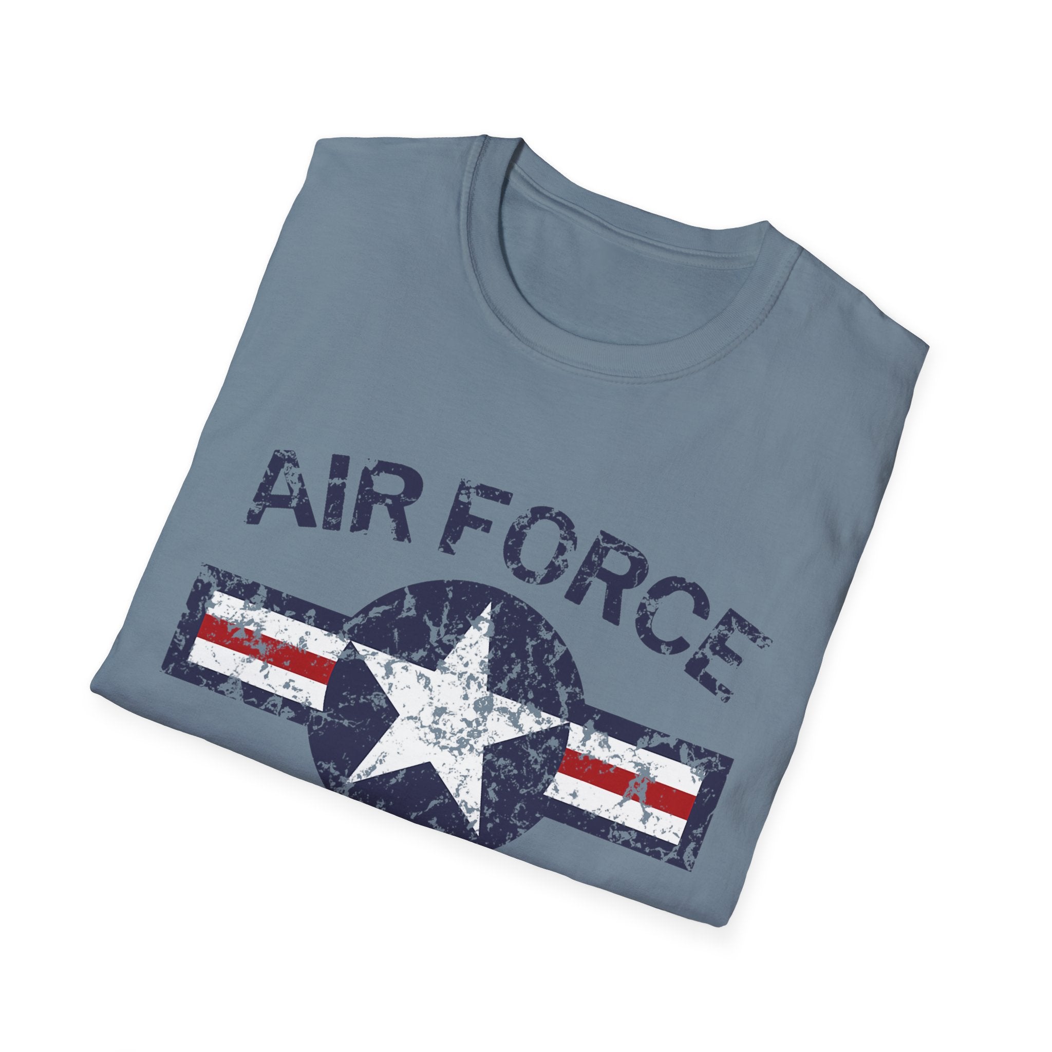Air Force Veteran Distressed Logo T-Shirt | Military Star Stripe Tee