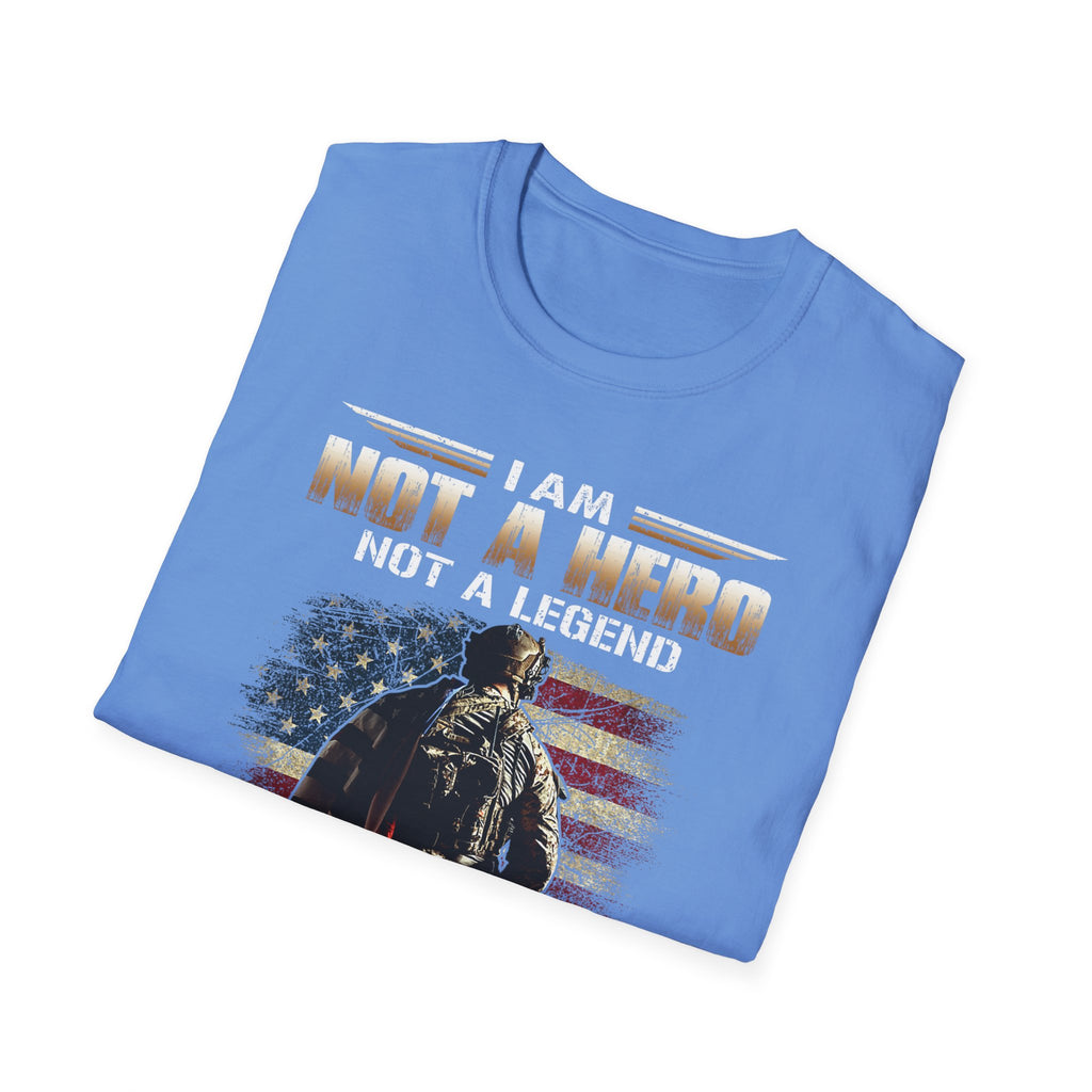 I Am Not a Hero I Am a U.S. Veteran T-Shirt | American Flag Soldier Tee