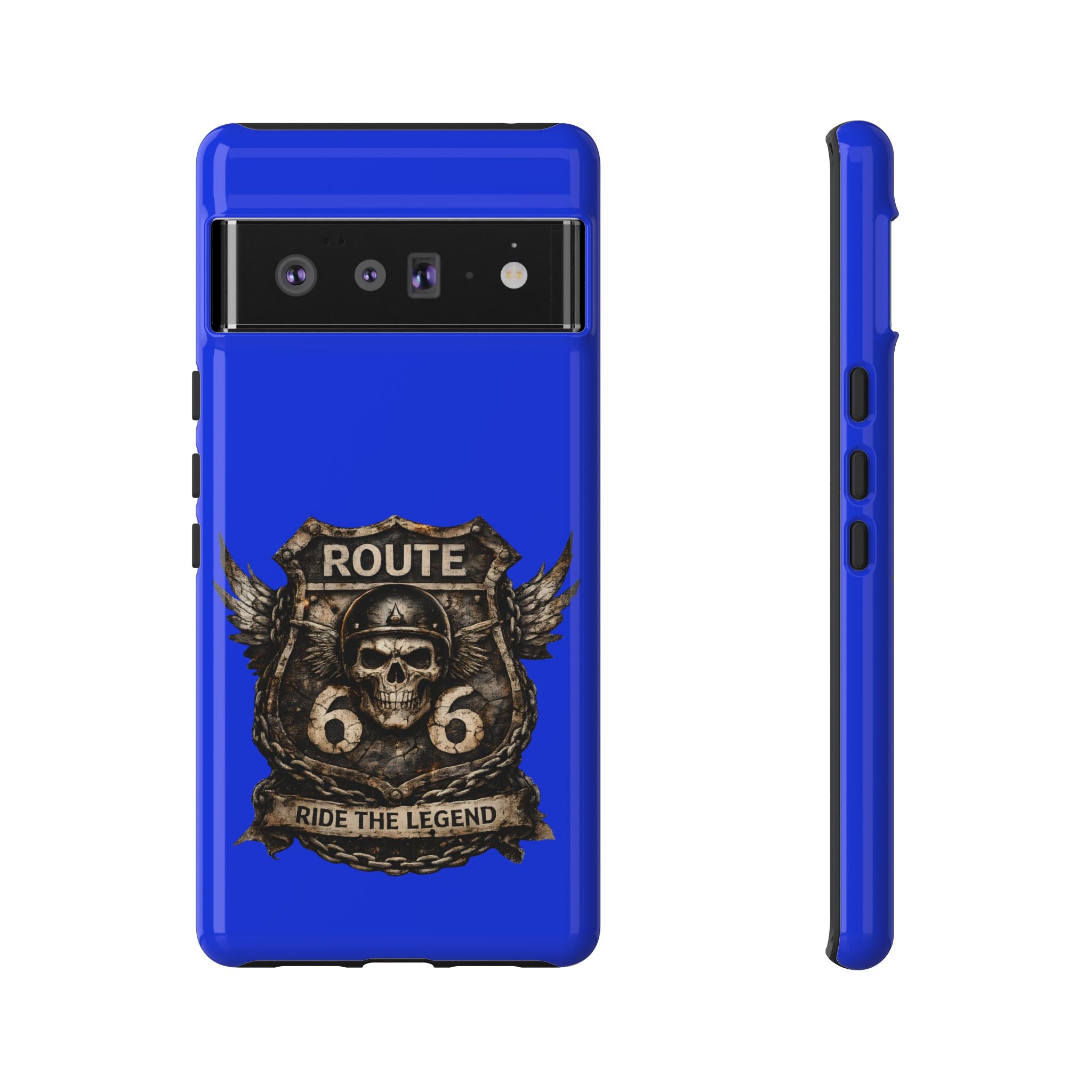 Route 66 Skull Helmet phone case | Motorcycle emblem, Ride the Legend