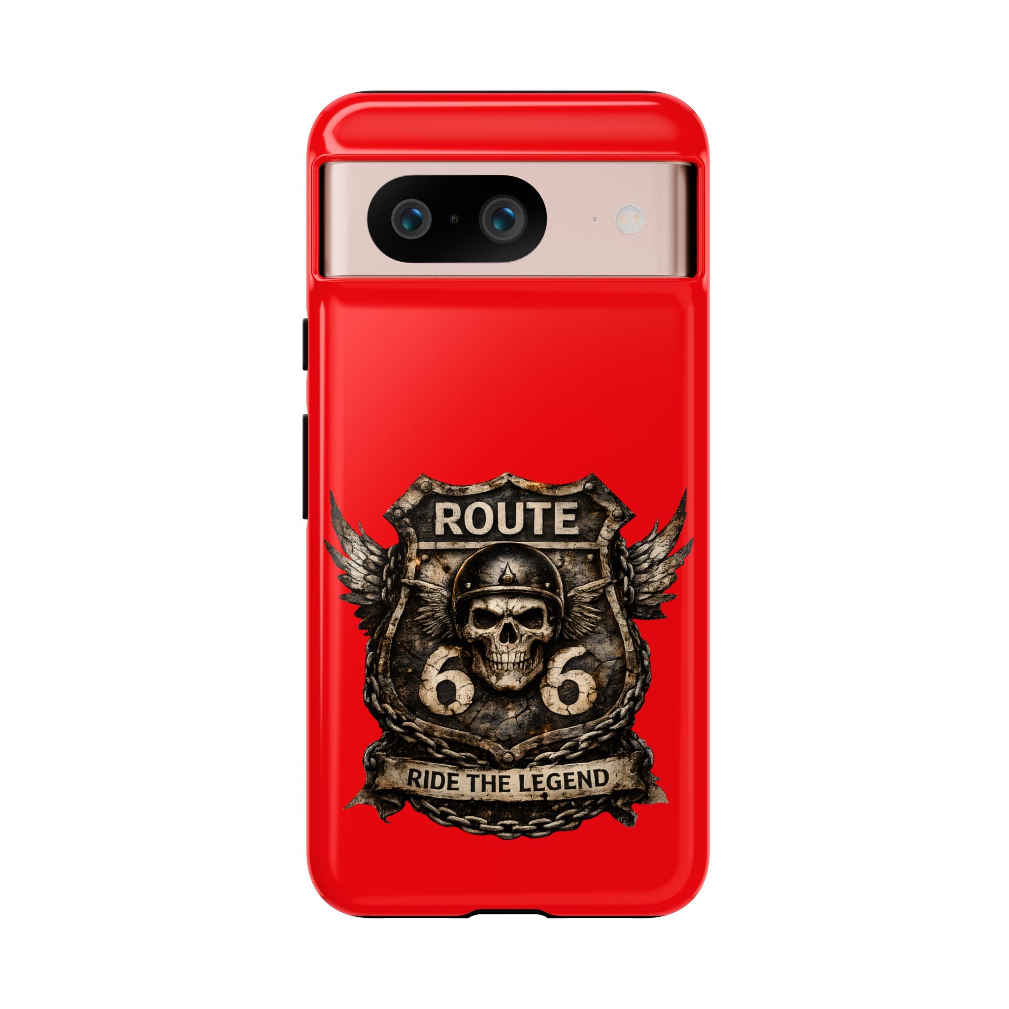 Route 66 Skull Helmet phone case | Motorcycle emblem, Ride the Legend