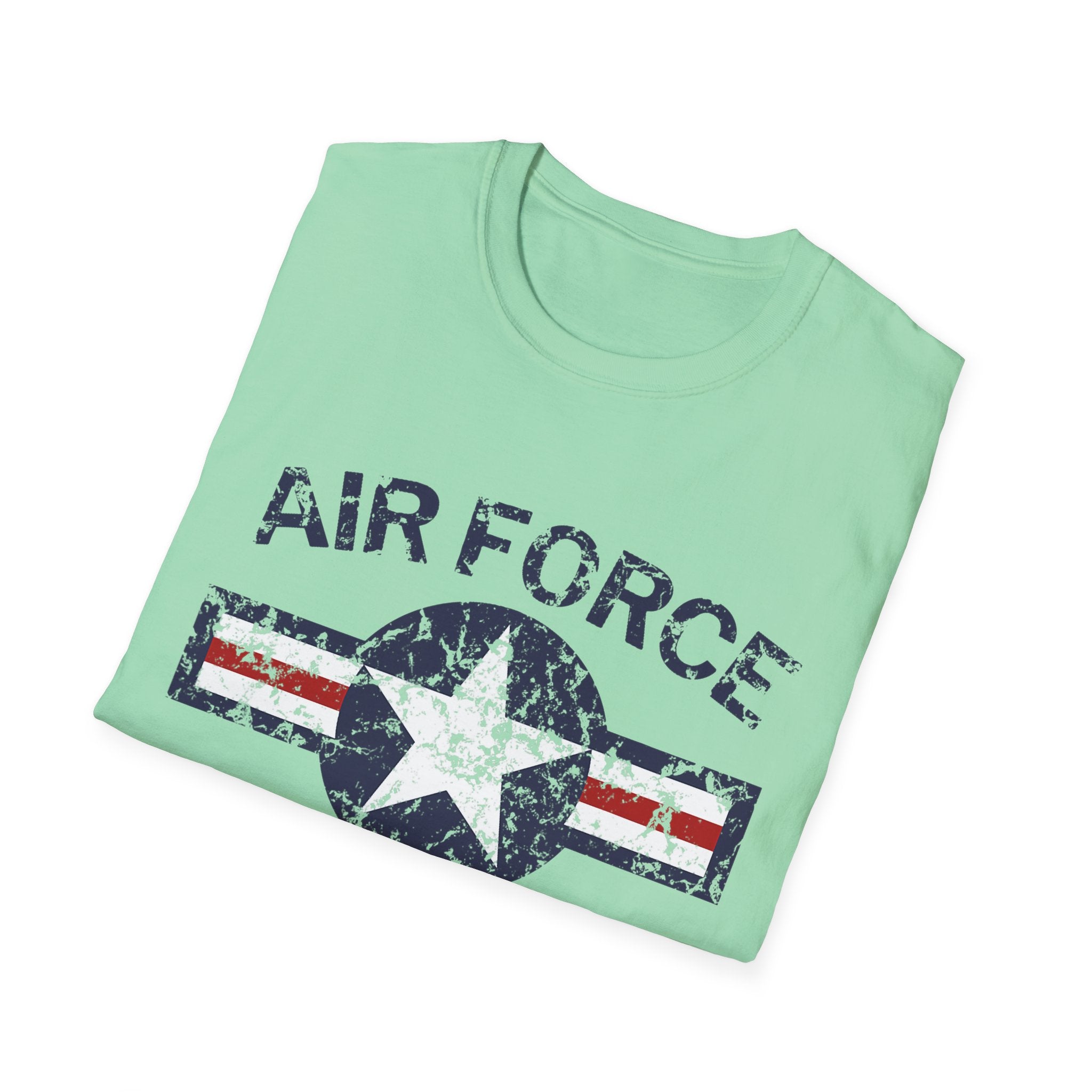 Air Force Veteran Distressed Logo T-Shirt | Military Star Stripe Tee