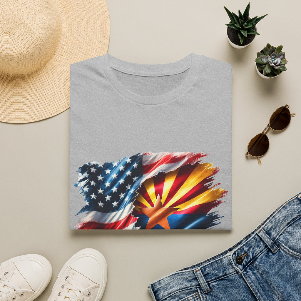 Arizona Flag with American Flag T-Shirt | Patriotic State Pride Tee
