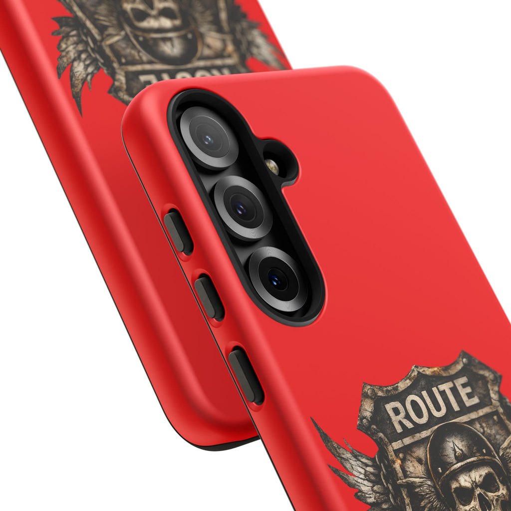 Route 66 Skull Helmet phone case | Motorcycle emblem, Ride the Legend