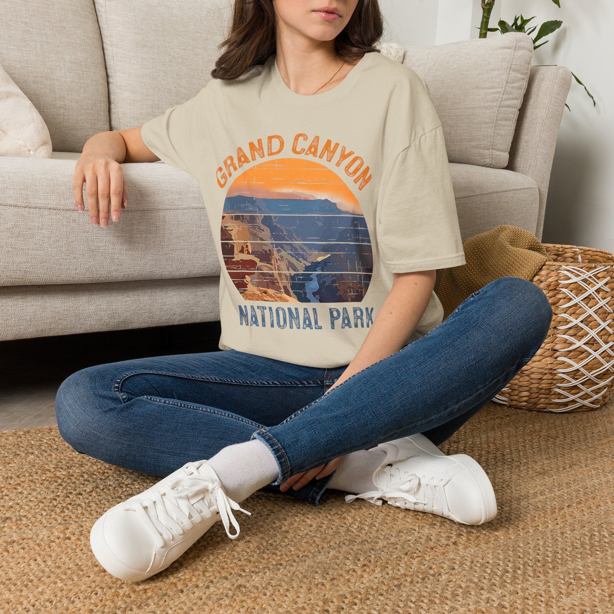 Grand Canyon National Park T-Shirt | Vintage Sunset Landscape
