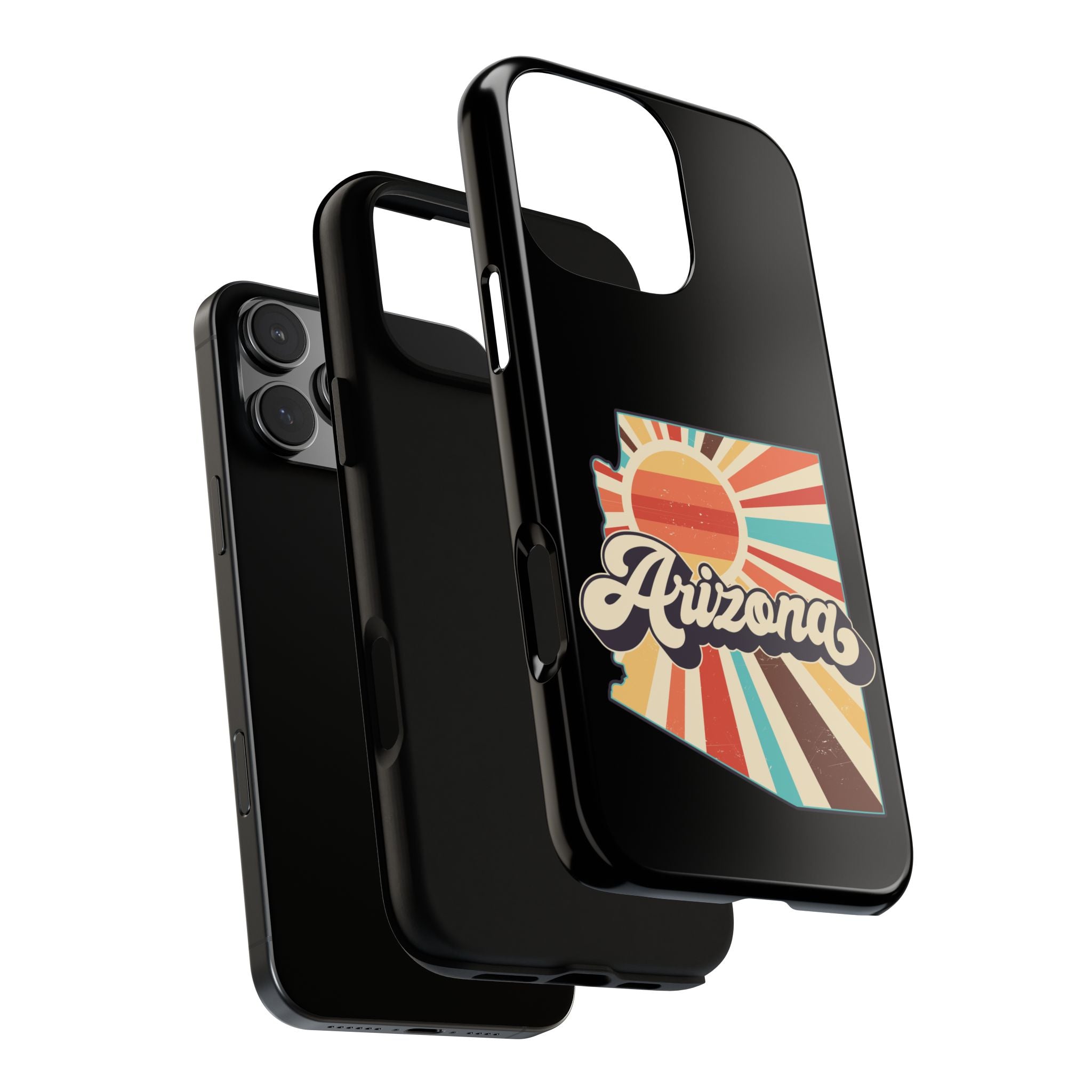 Arizona State Outline Retro Sunset Phone Case | AZ Tough Case