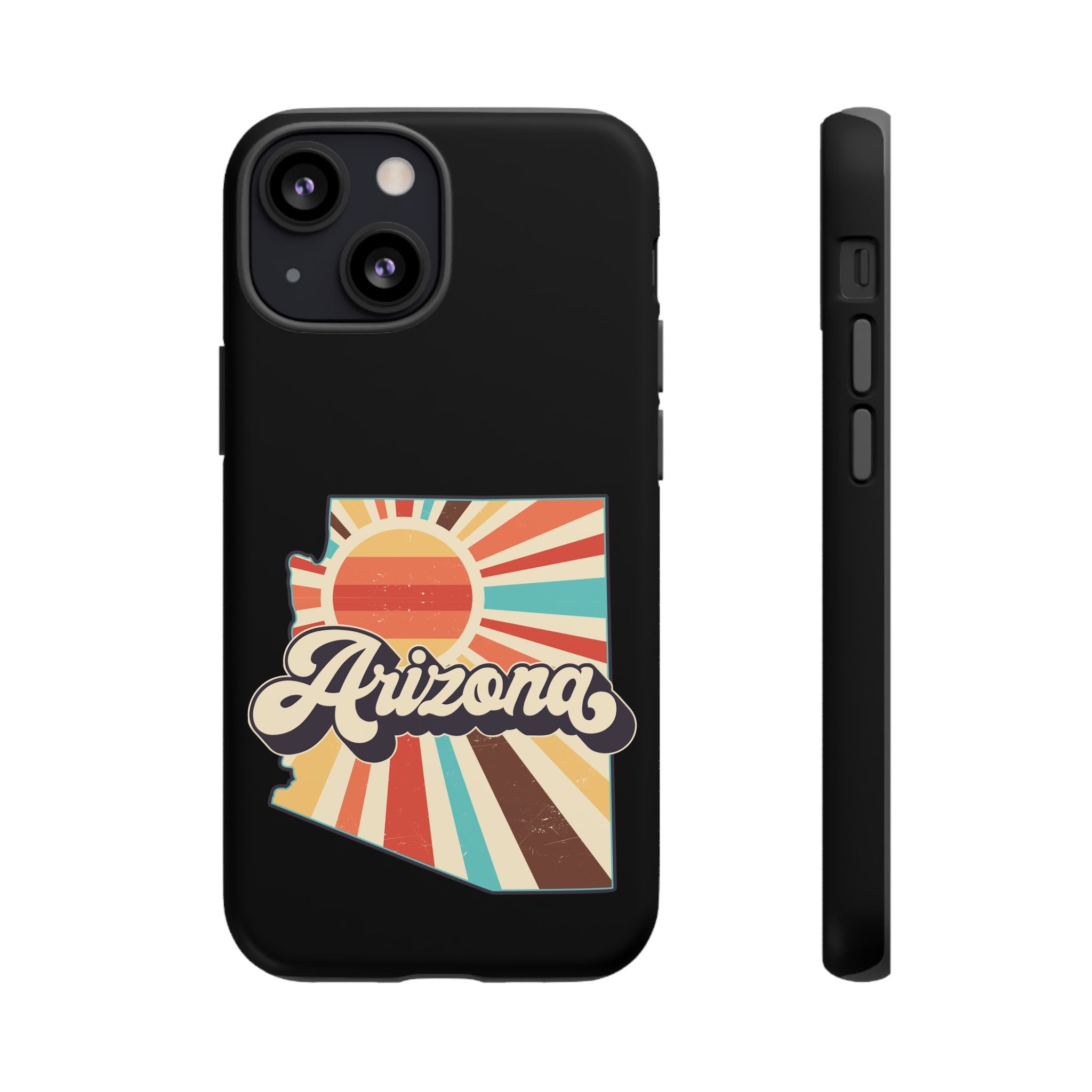 Arizona State Outline Retro Sunset Phone Case | AZ Tough Case