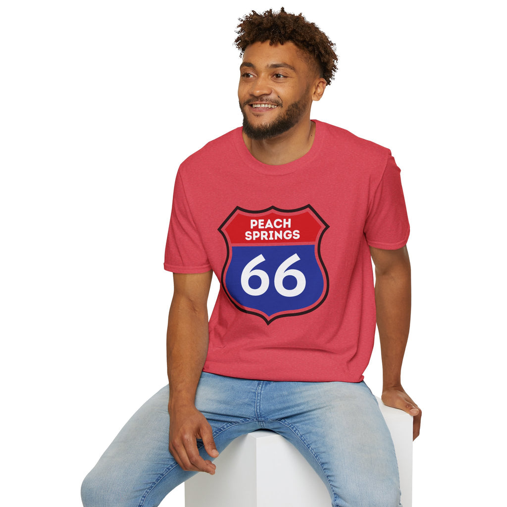 Peach Springs 66 Shield T-Shirt | Route 66 Road Sign Shirt