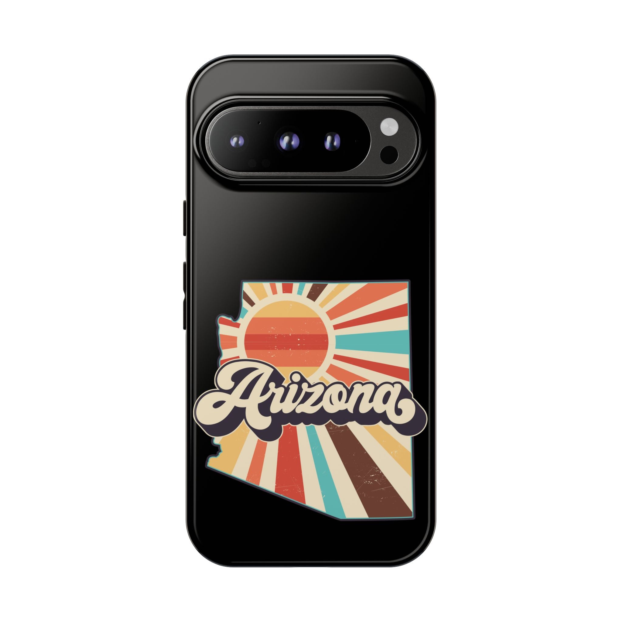 Arizona State Outline Retro Sunset Phone Case | AZ Tough Case