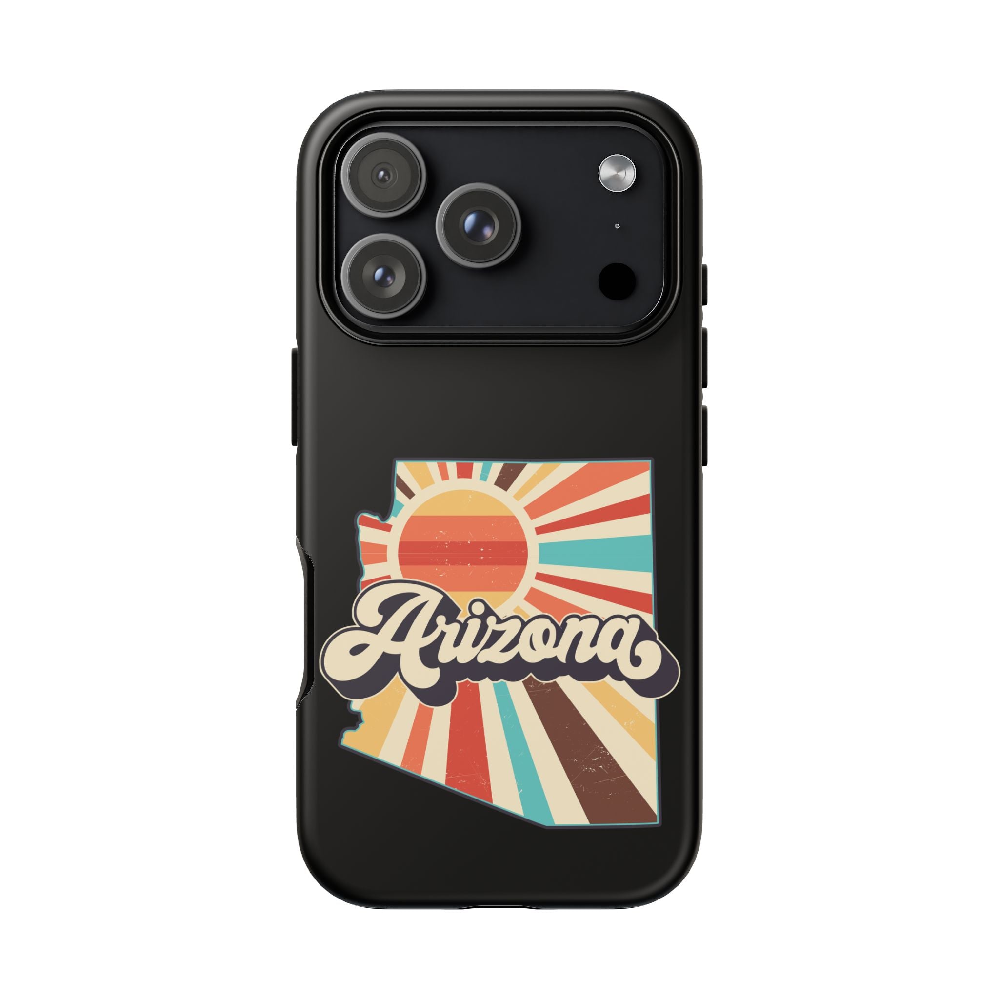 Arizona State Outline Retro Sunset Phone Case | AZ Tough Case