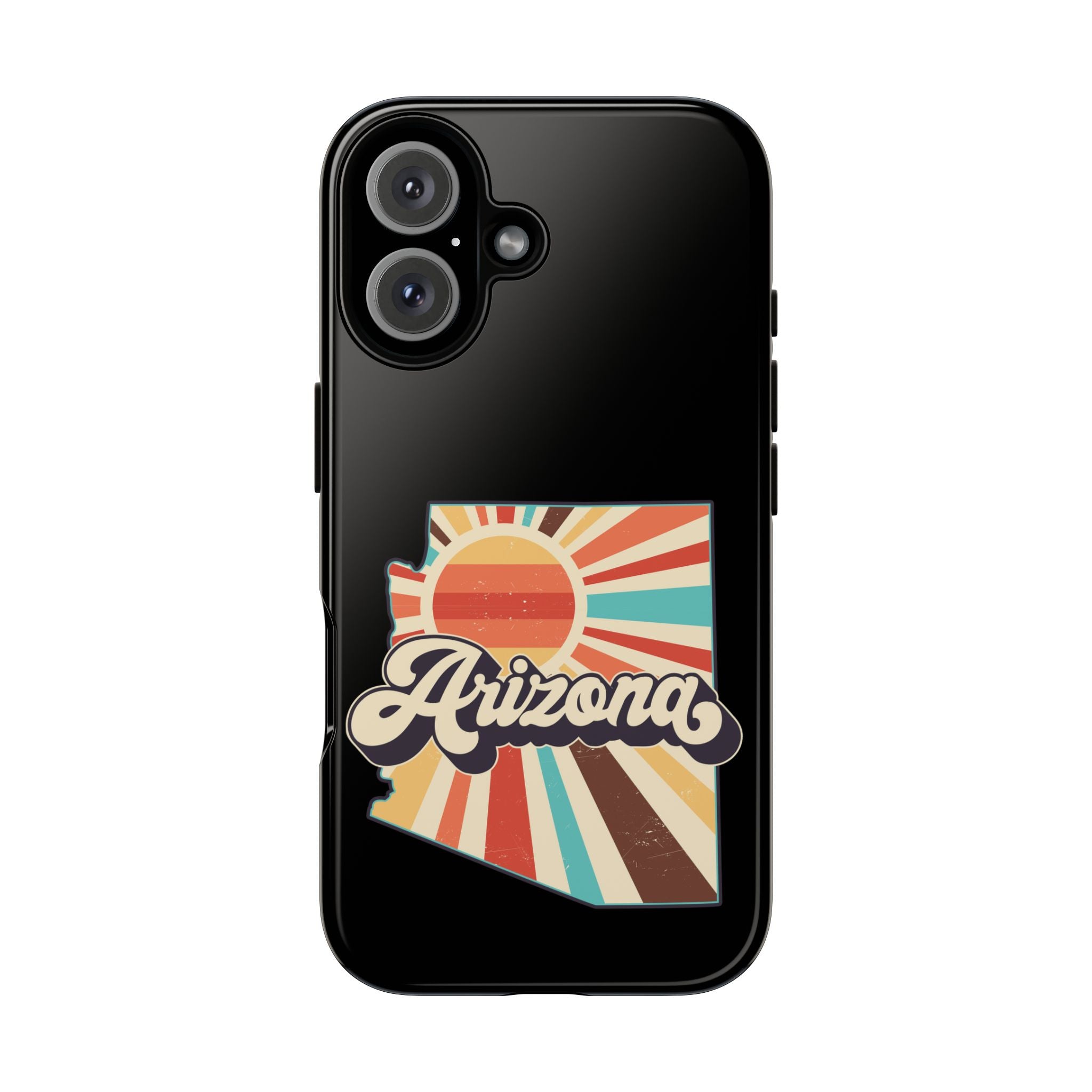 Arizona State Outline Retro Sunset Phone Case | AZ Tough Case
