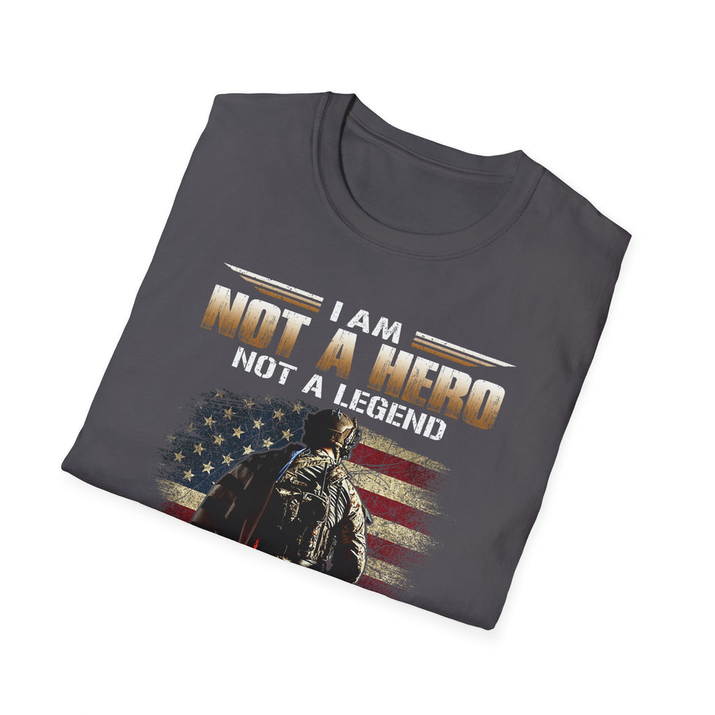 I Am Not a Hero I Am a U.S. Veteran T-Shirt | American Flag Soldier Tee