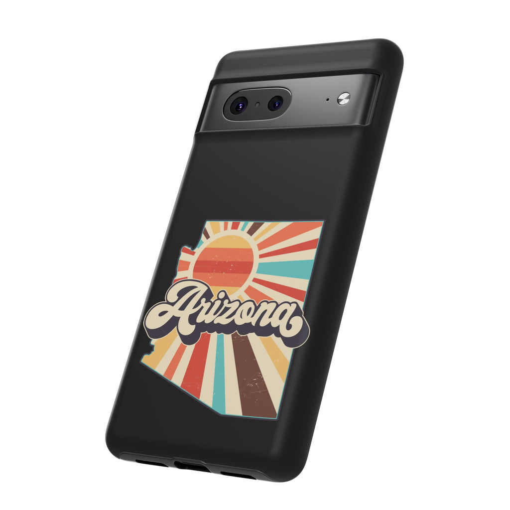 Arizona State Outline Retro Sunset Phone Case | AZ Tough Case