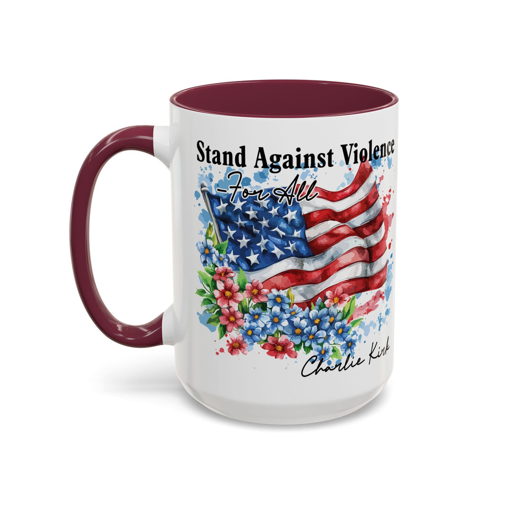 Charlie Kirk Patriotic Coffee Mugs for Inspiration, Stand Against Violence, Colorful Mugs, Gift for Activists, Tea Lovers, 4th of July