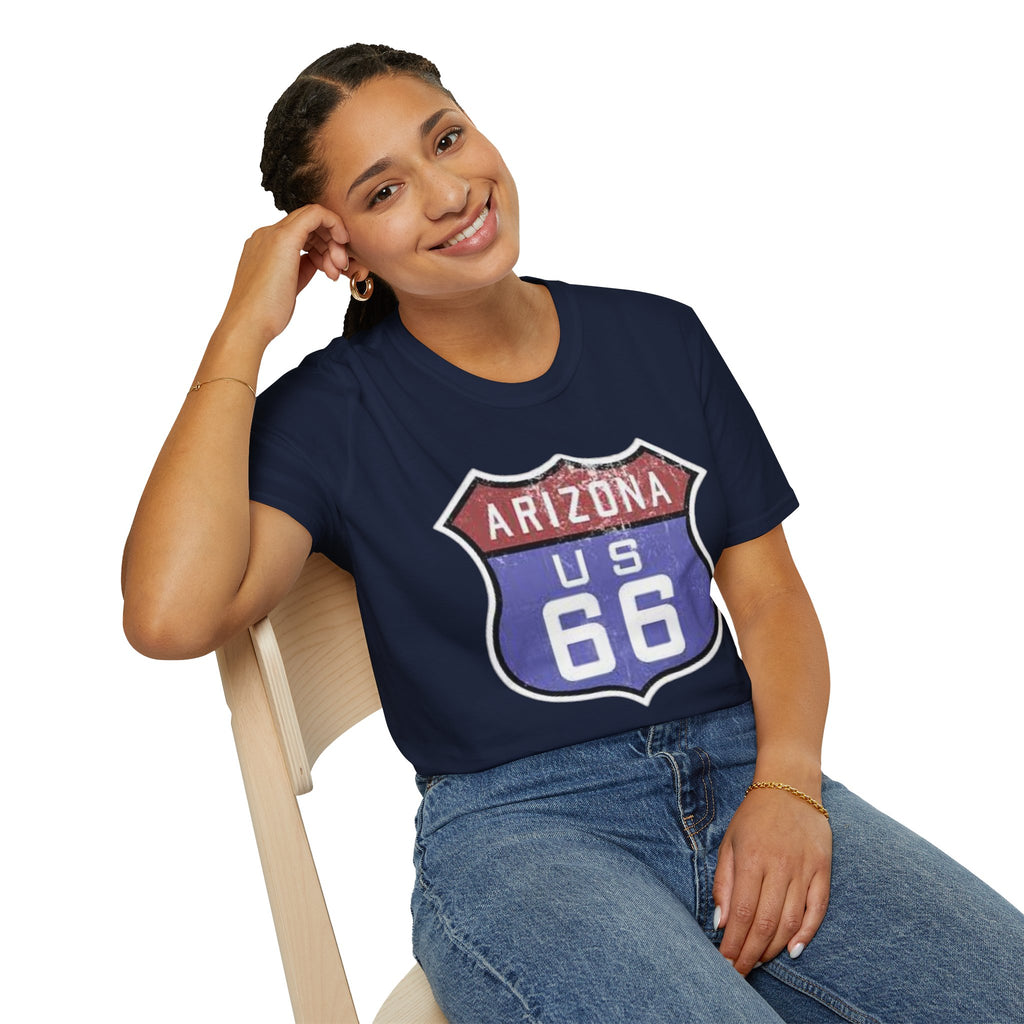 Arizona US 66 Shield T-Shirt | Route 66 Vintage Sign Tee