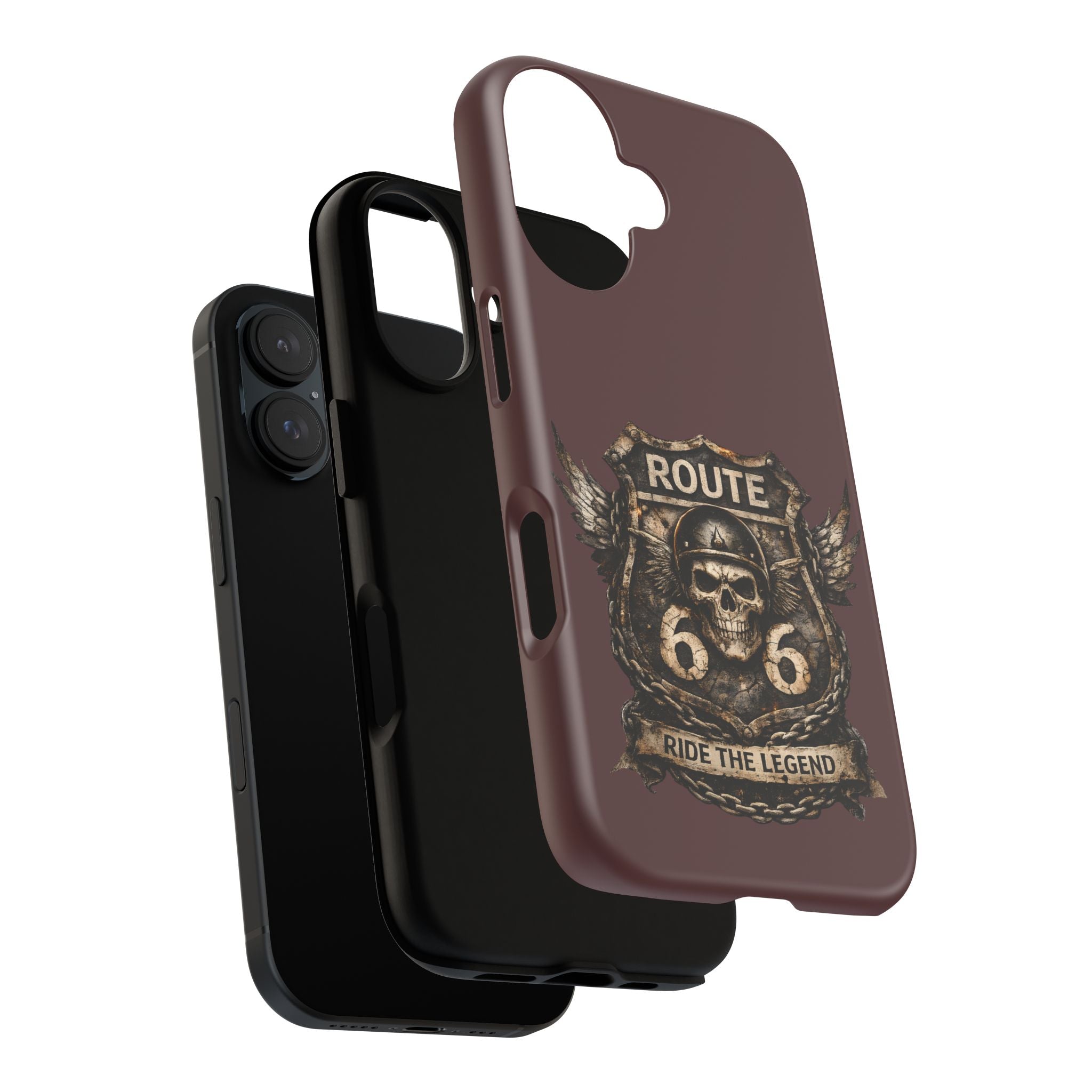 Route 66 Skull Helmet phone case | Motorcycle emblem, Ride the Legend