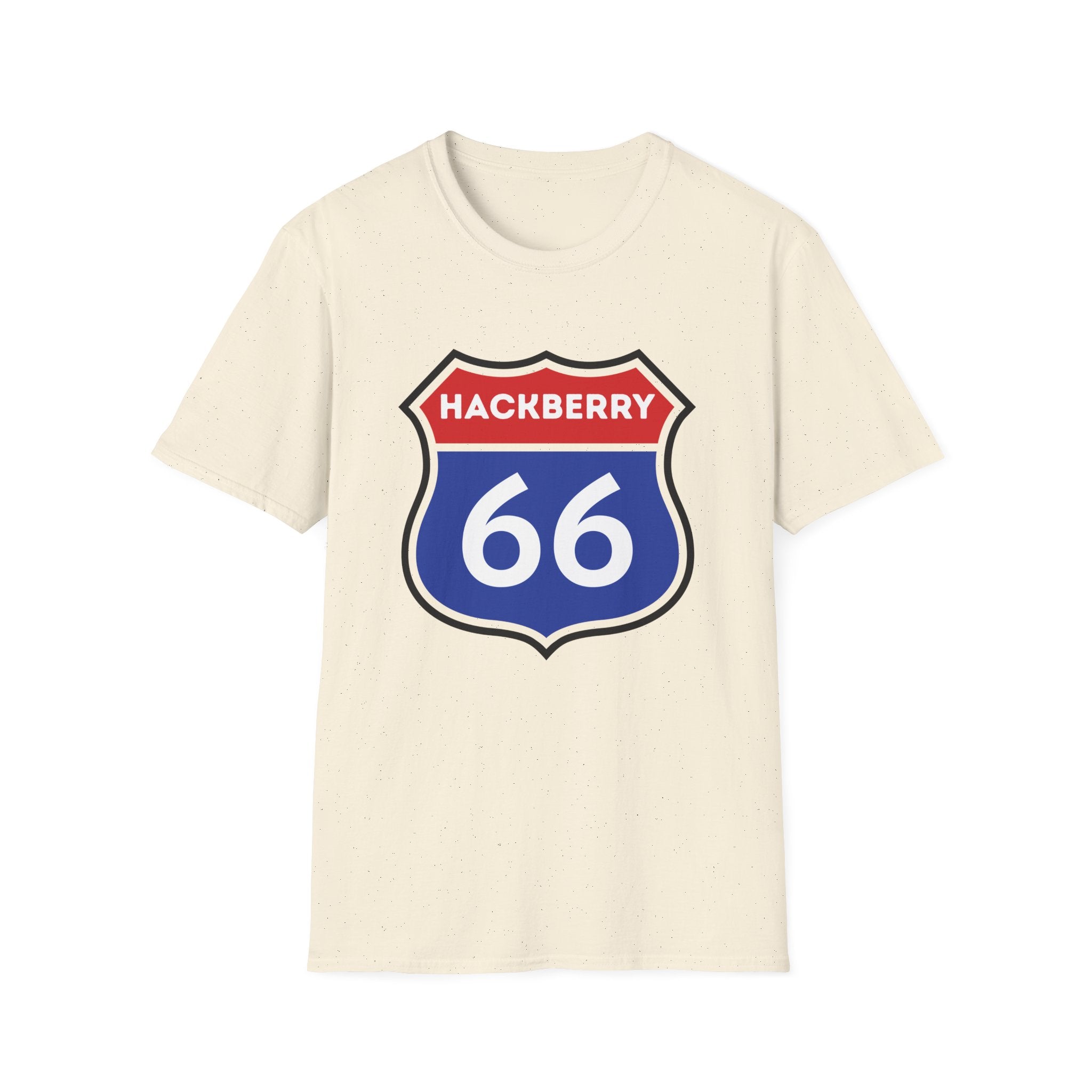 Hackberry 66 Shield T-Shirt | Route 66 Road Sign Tee