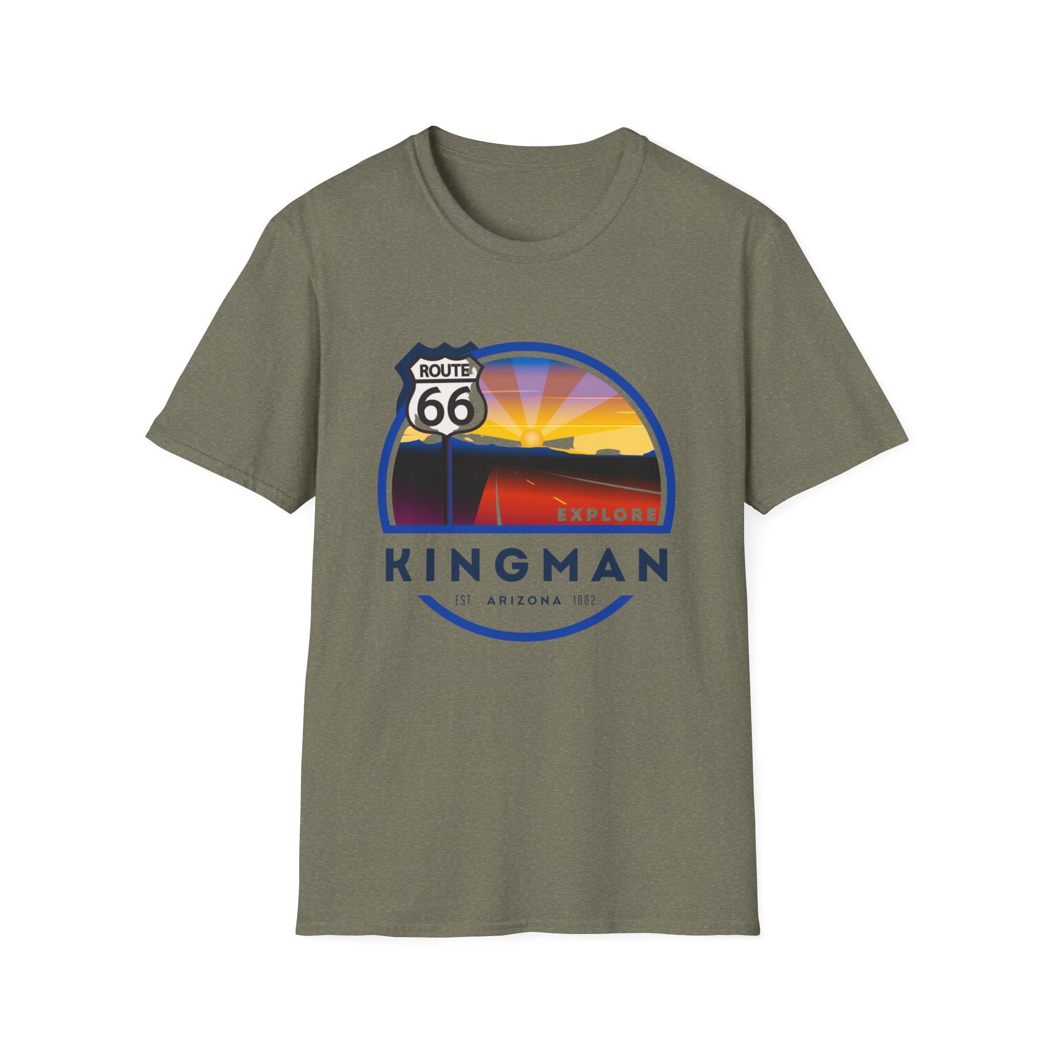 Route 66 City of Kingman Arizona Softstyle T-Shirt, Men Women Unisex Tee, Travel Souvenir Shirt, Vintage Road Trip Graphic Top, Retro