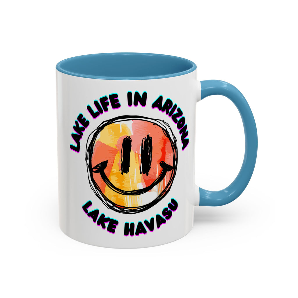 Lake Life in Arizona Smiley Mug | Lake Havasu Accent Coffee Mug