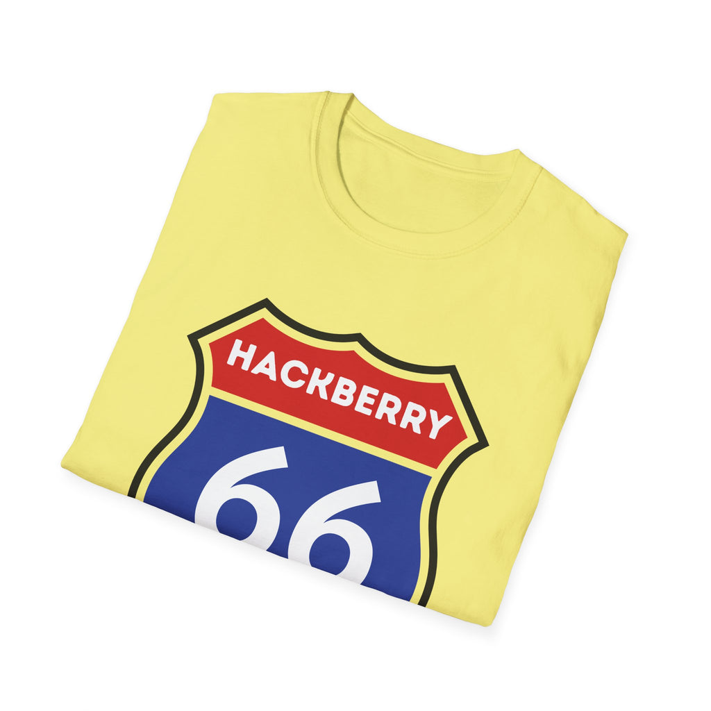 Hackberry 66 Shield T-Shirt | Route 66 Road Sign Tee