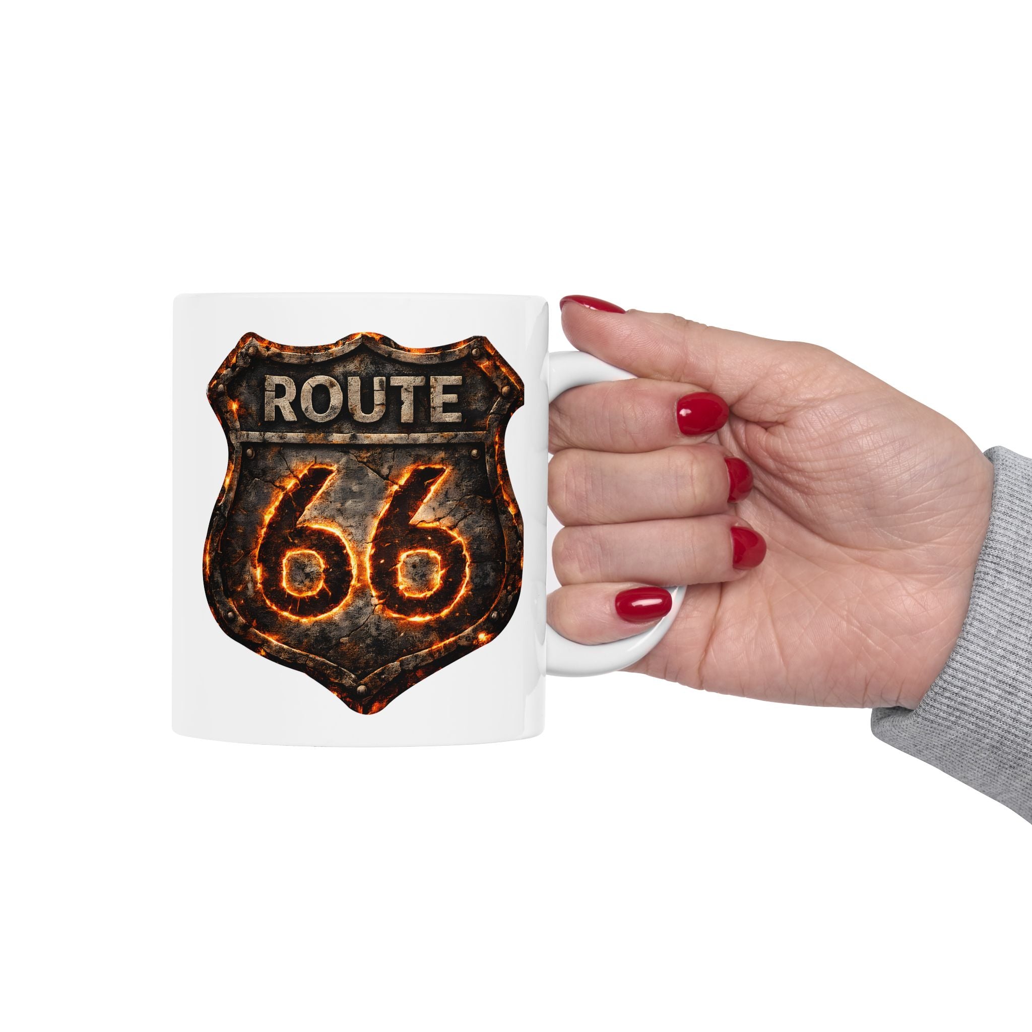 Route 66 Shield Retro Sign mug | Vintage Highway Ceramic Mug