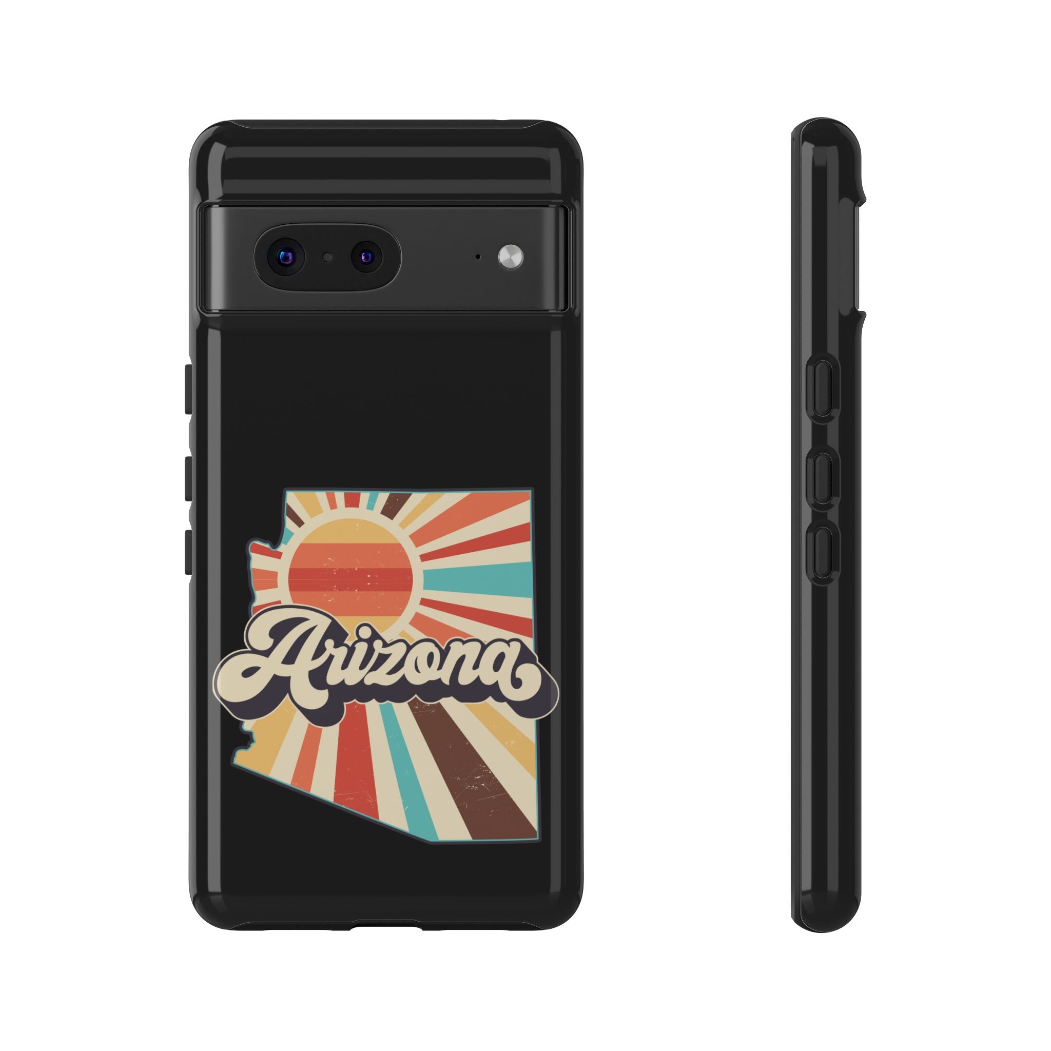 Arizona State Outline Retro Sunset Phone Case | AZ Tough Case