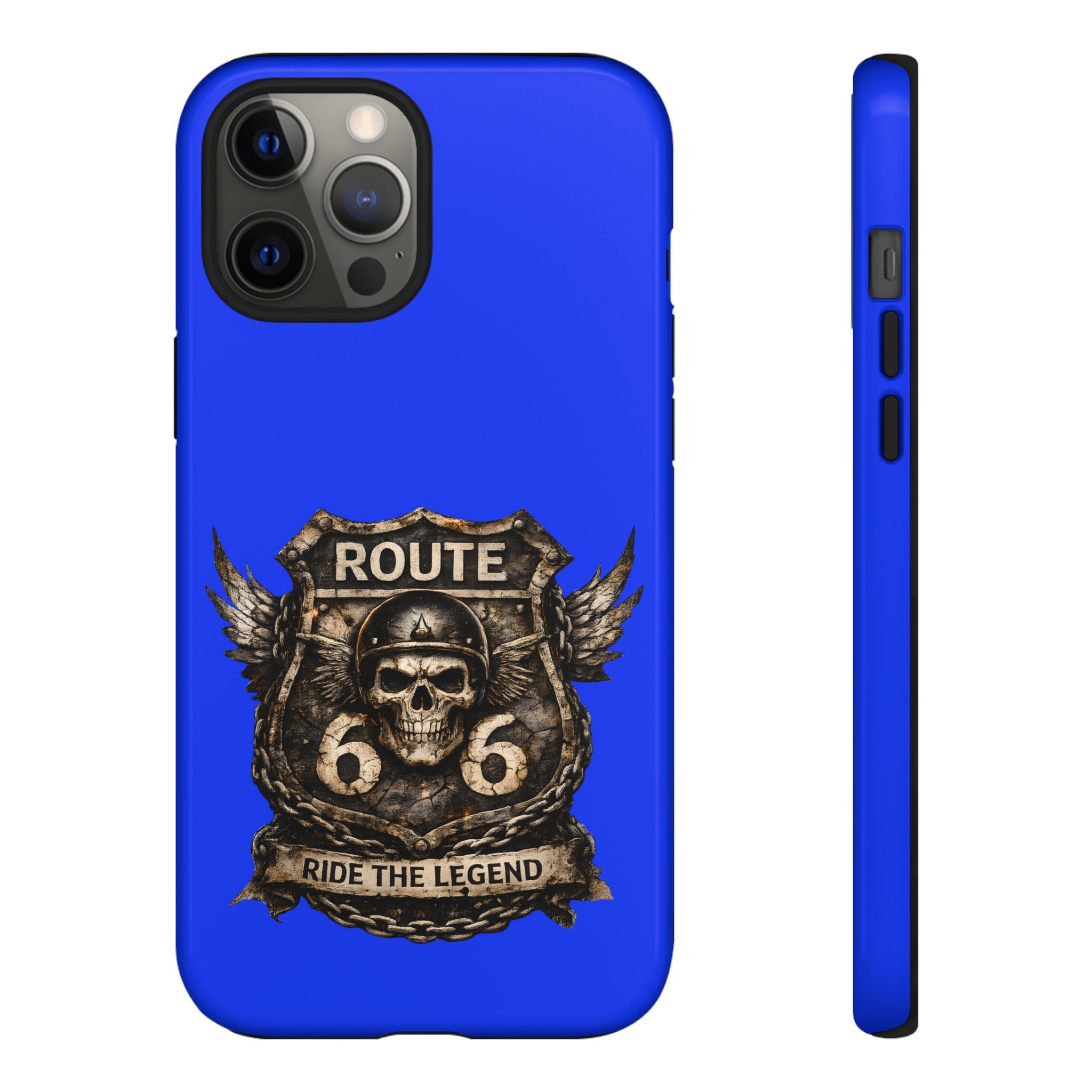 Route 66 Skull Helmet phone case | Motorcycle emblem, Ride the Legend
