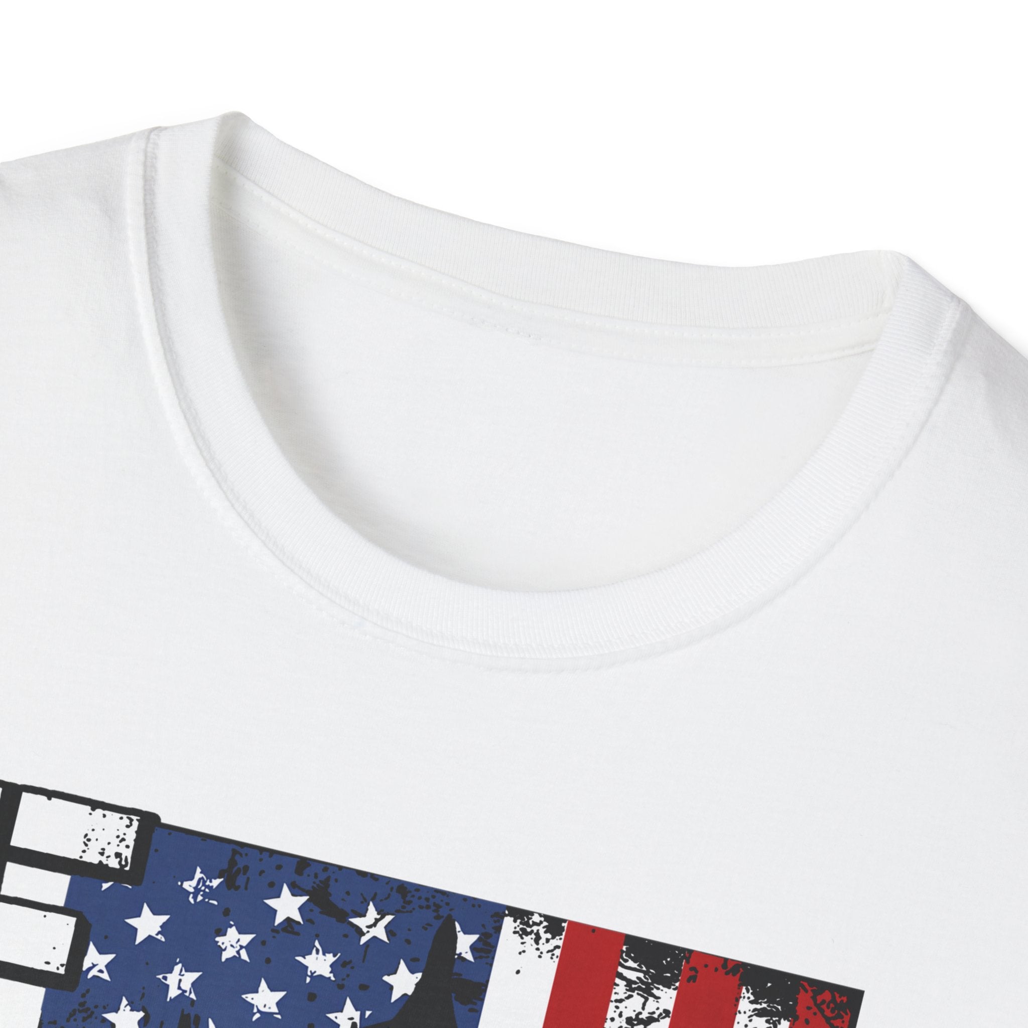 FAFO Patriotic Political Portrait T-Shirt | Flag Background, Bold Lettering