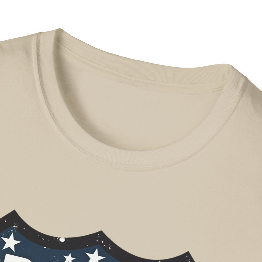 Route 66 Shield T-Shirt | American Flag Vintage Road Sign