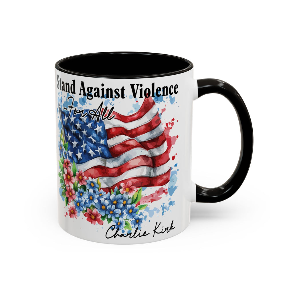 Charlie Kirk Patriotic Coffee Mugs for Inspiration, Stand Against Violence, Colorful Mugs, Gift for Activists, Tea Lovers, 4th of July