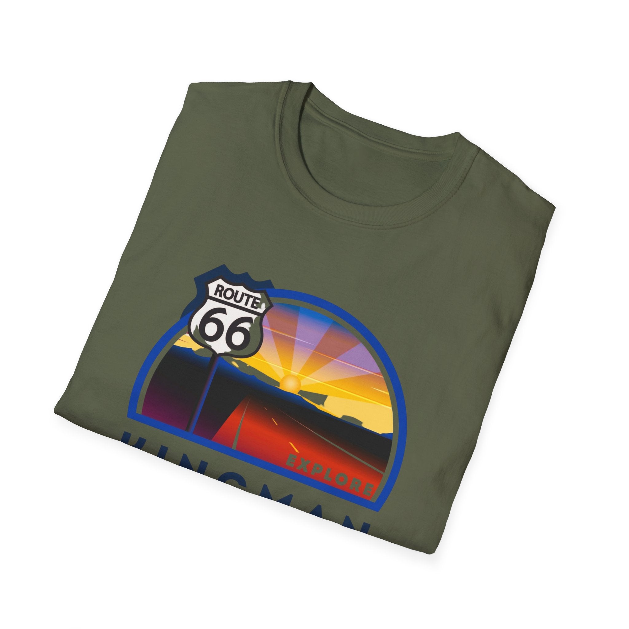 Route 66 Kingman Arizona Mens Womans Softstyle T-Shirt