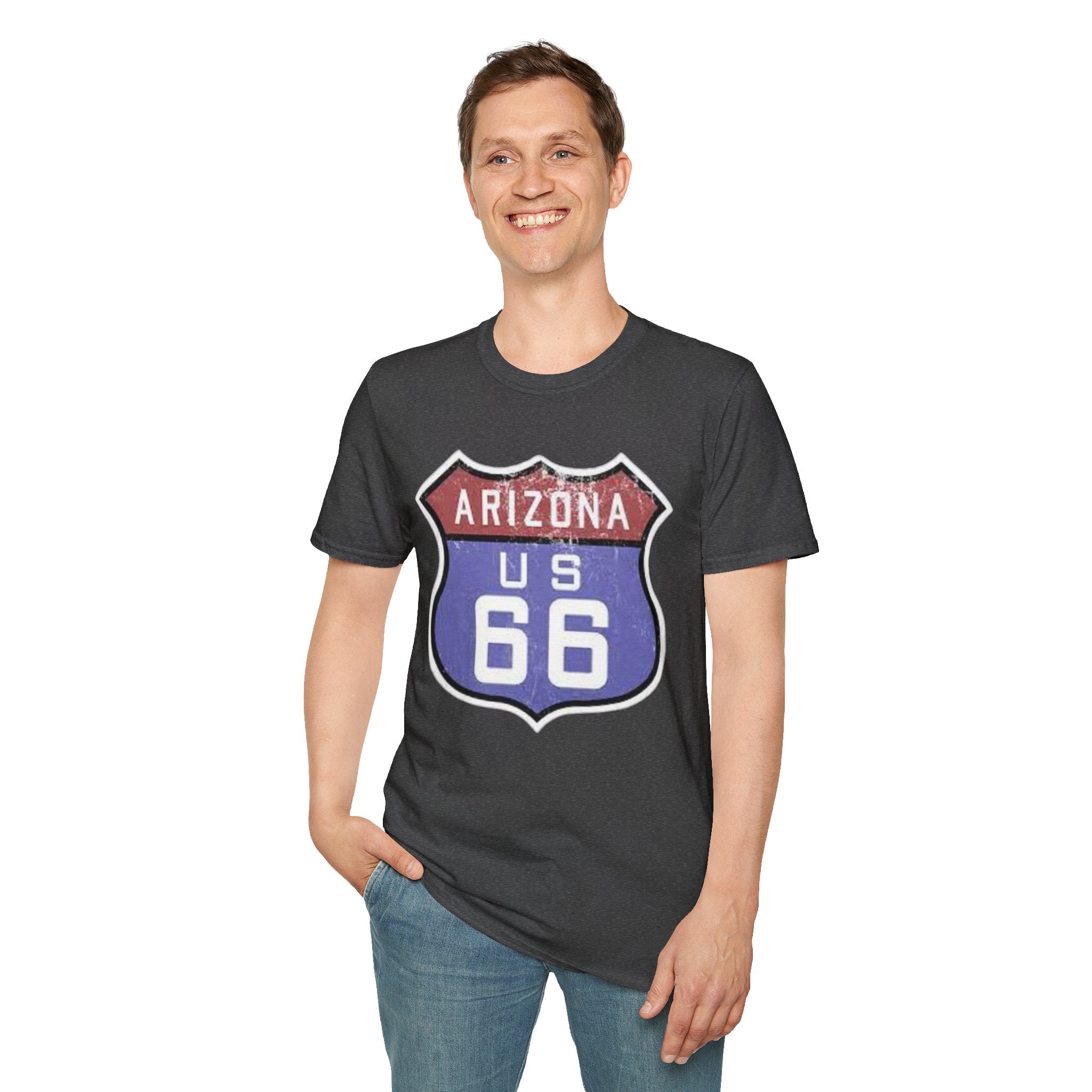 Arizona US 66 Shield T-Shirt | Route 66 Vintage Sign Tee