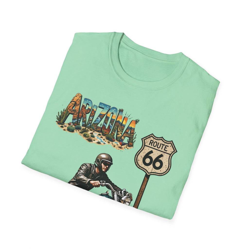 Arizona Route 66 Motorcycle T-Shirt | Biker Road Trip Tee