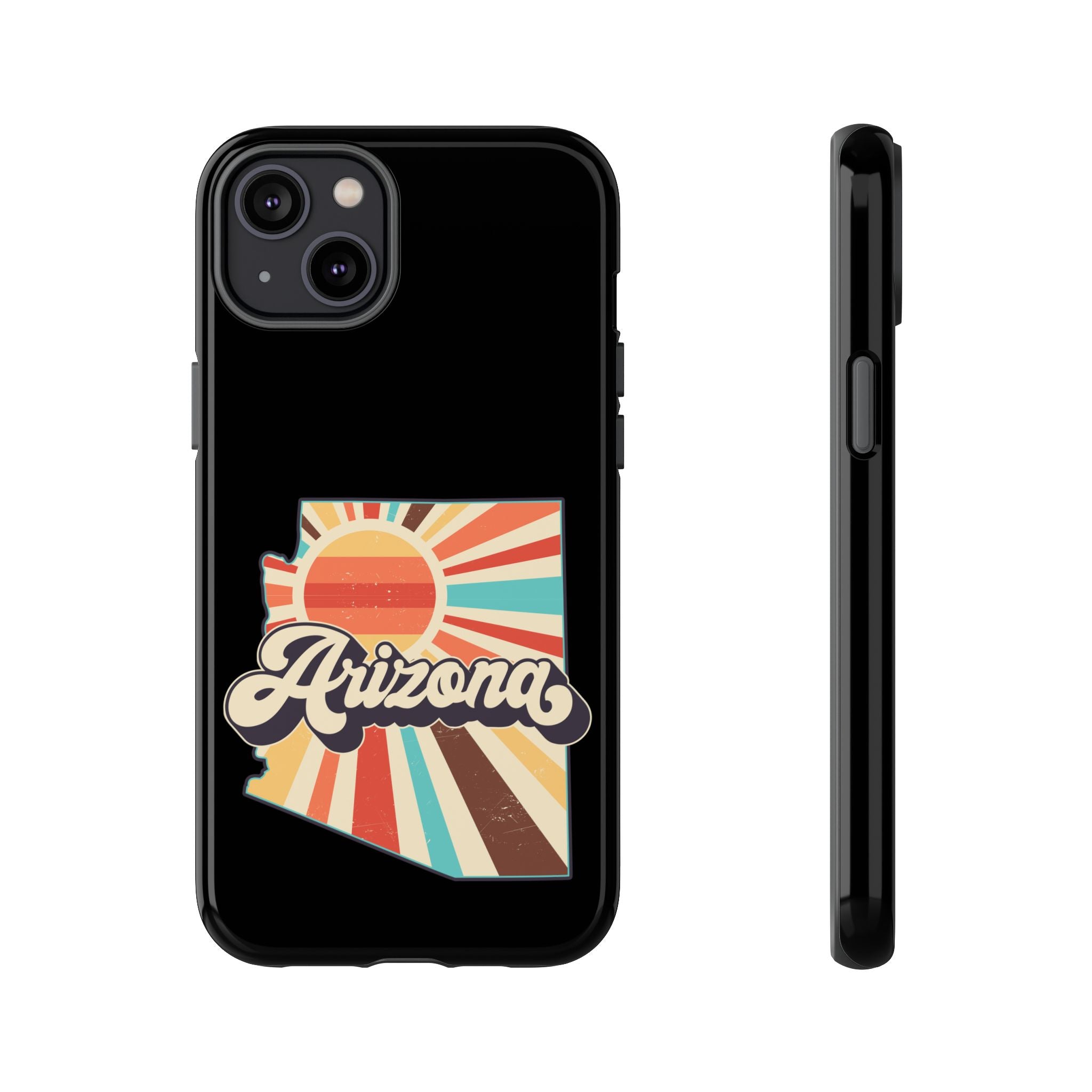 Arizona State Outline Retro Sunset Phone Case | AZ Tough Case