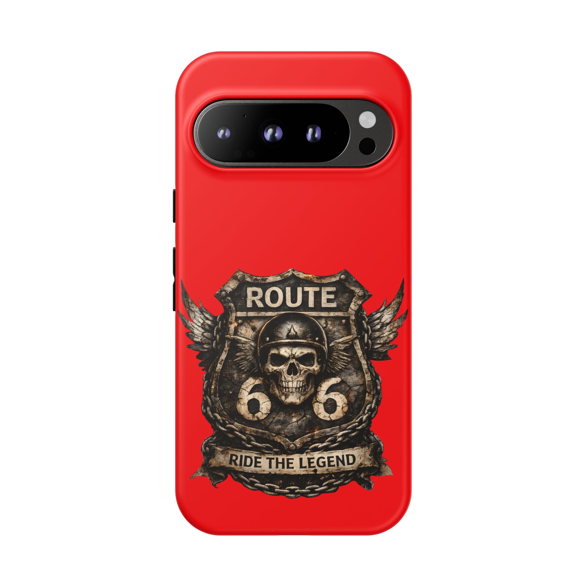 Route 66 Skull Helmet phone case | Motorcycle emblem, Ride the Legend